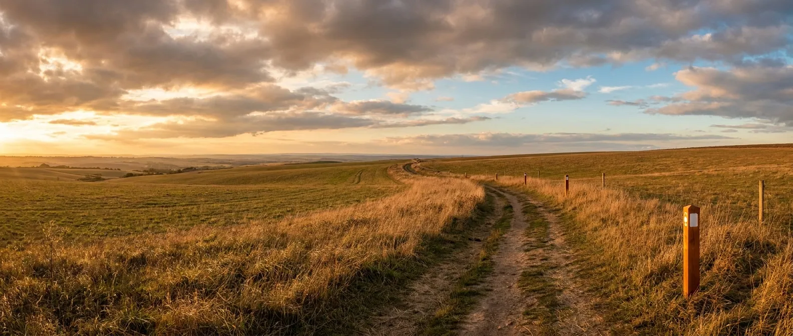 Sunset over a wide field, RockN' Socials Digital Marketing Agency.