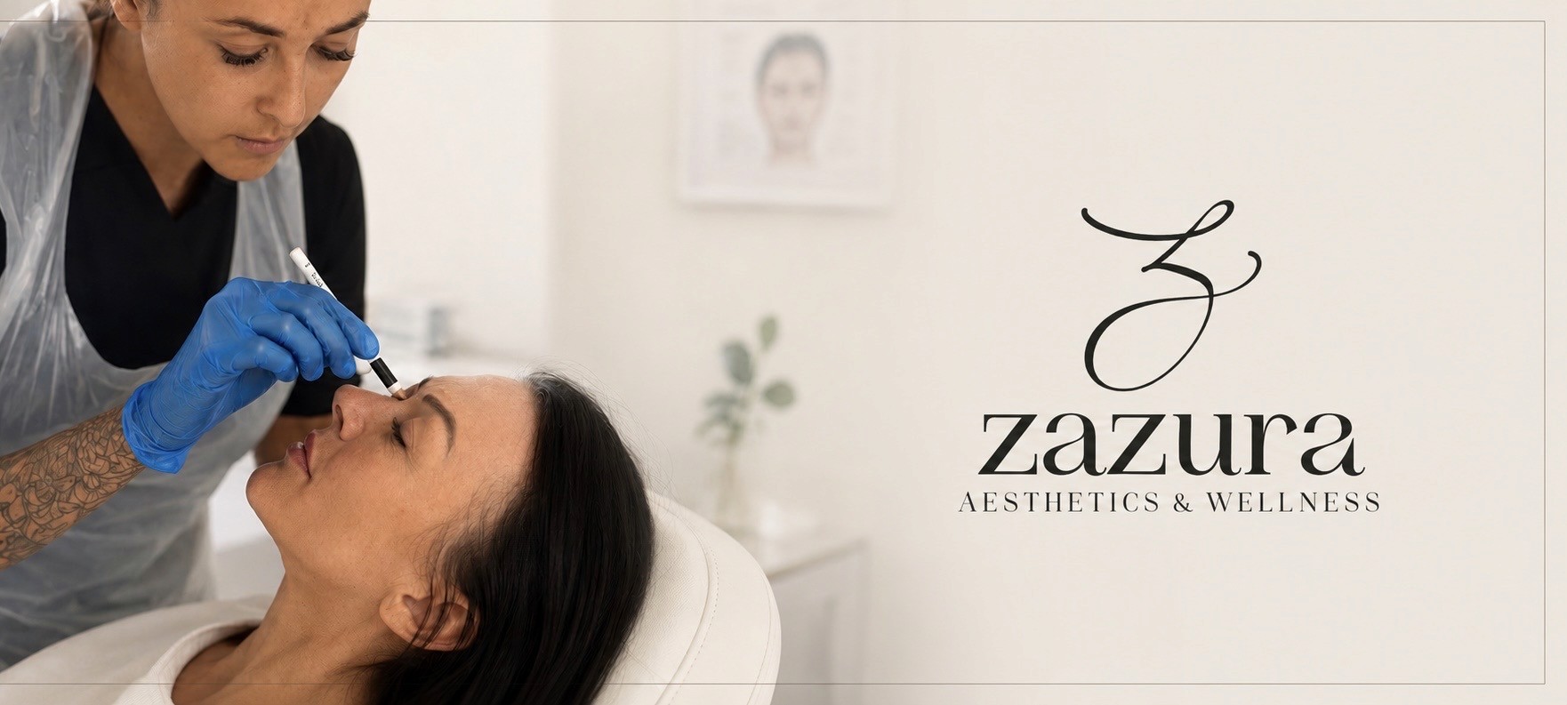 Calm facial treatment scene representing consultation-led aesthetics