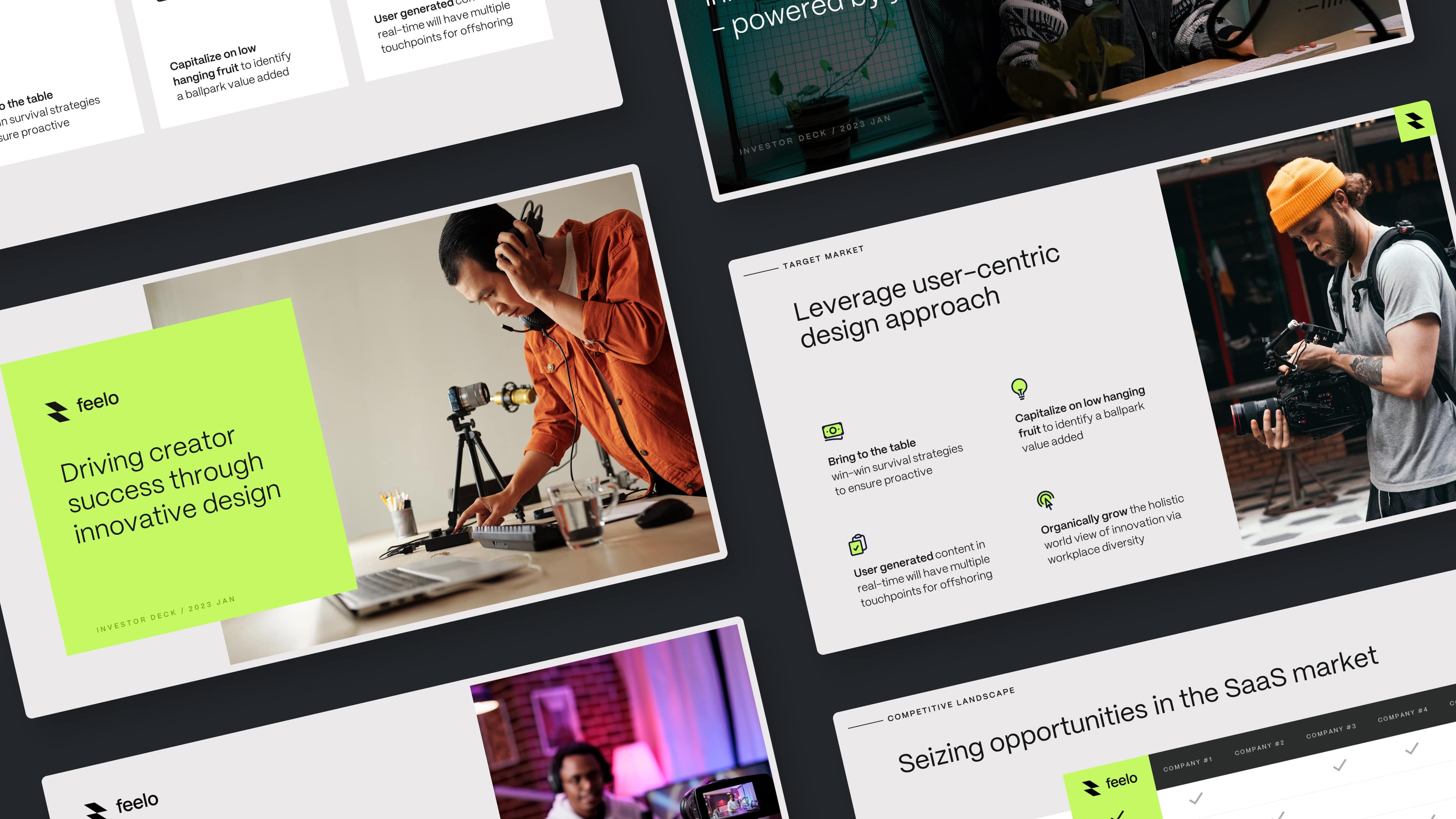 modern and visual pitch deck presentation