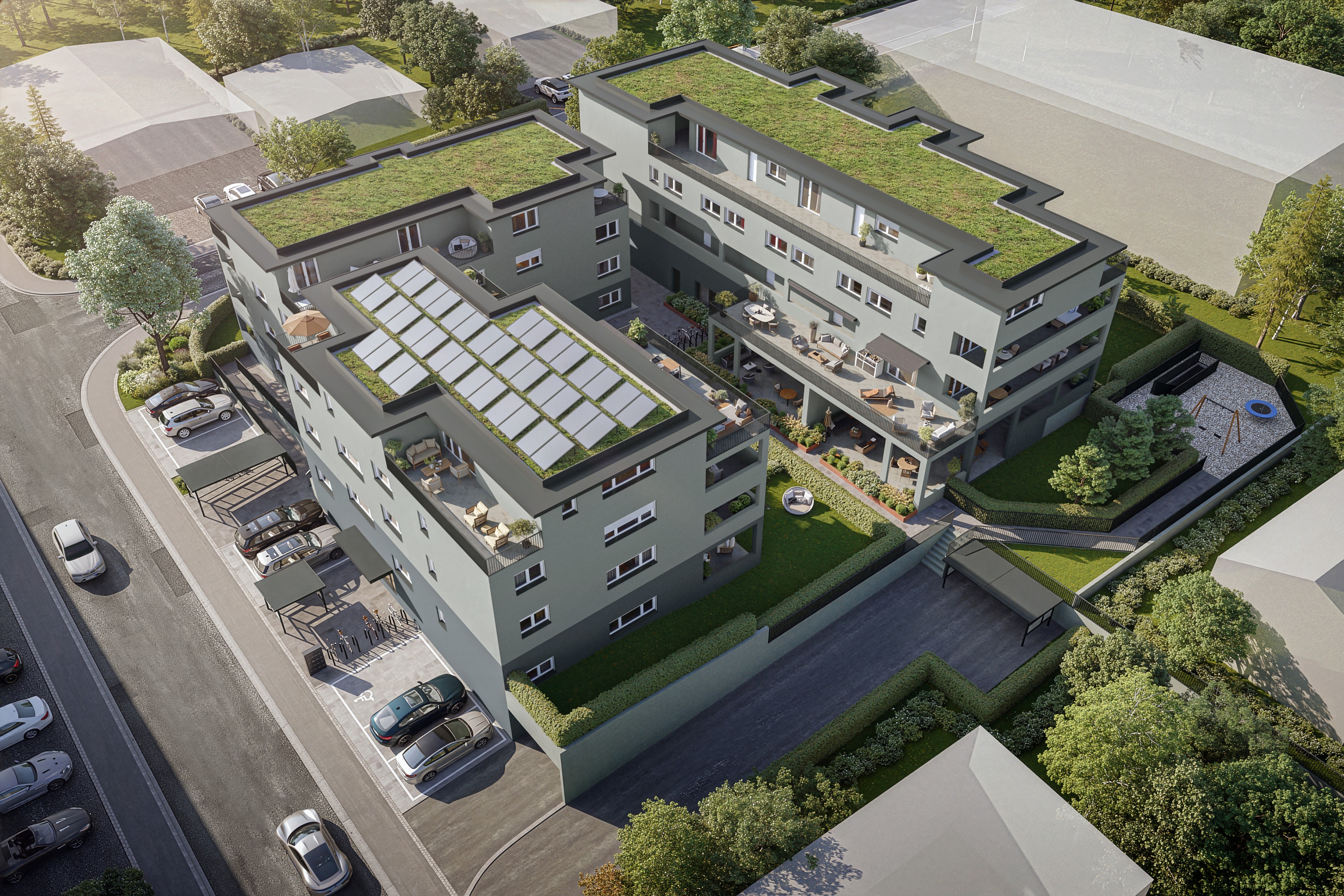 a building with glass windows