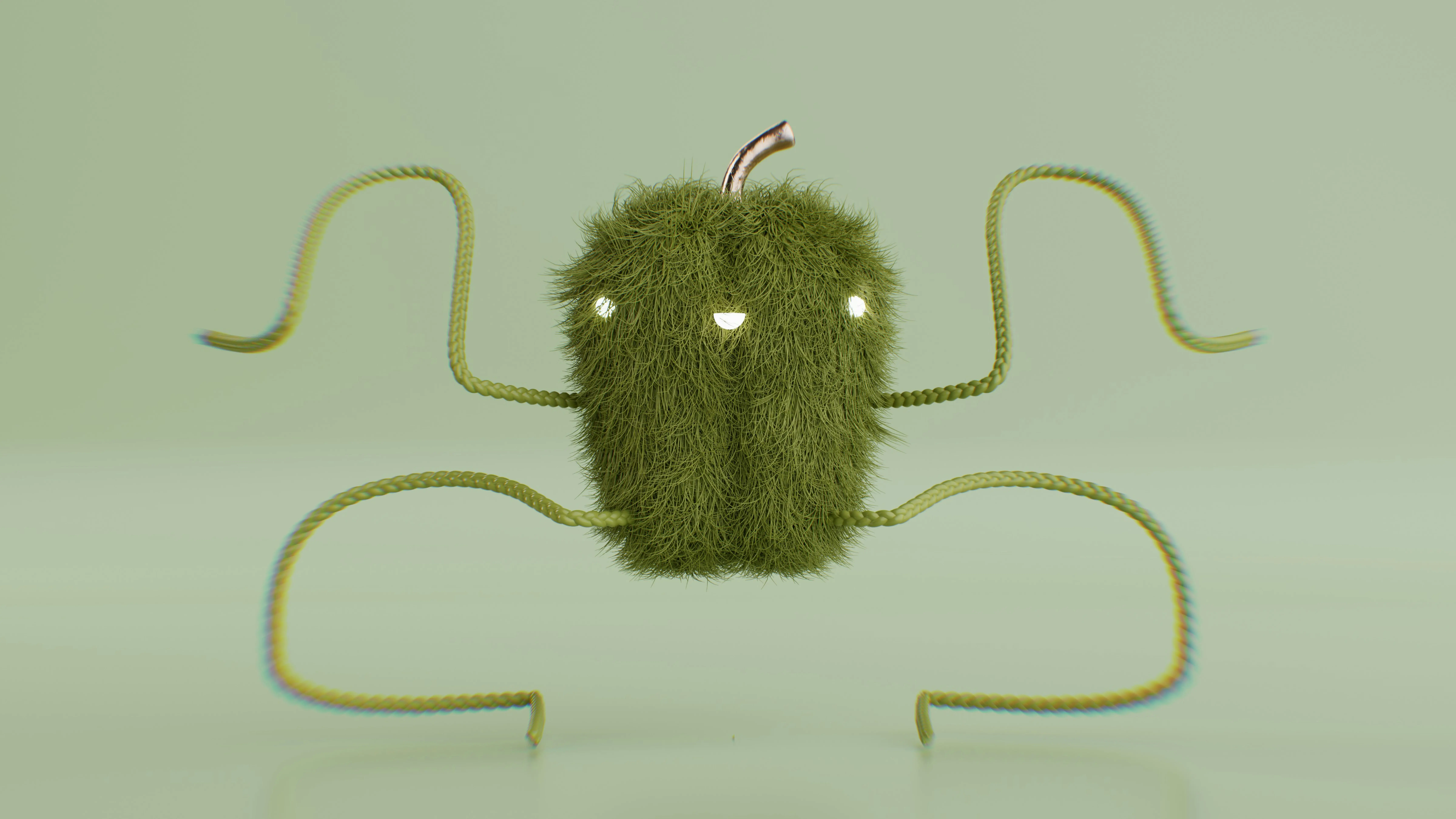 a white chair and a white table