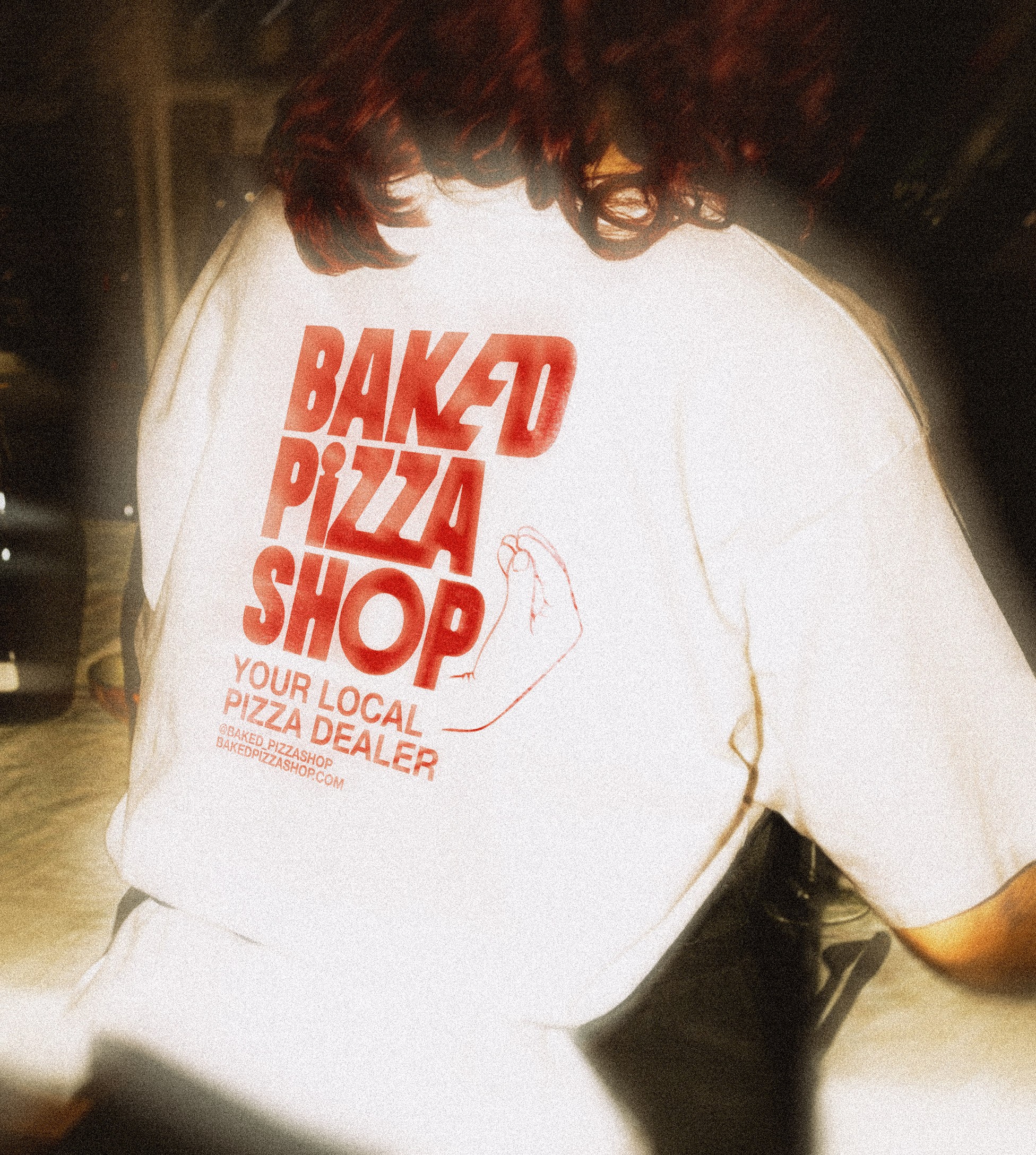 T-shirt with Baked print