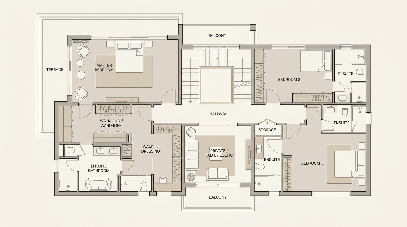 beige wooden house layout
