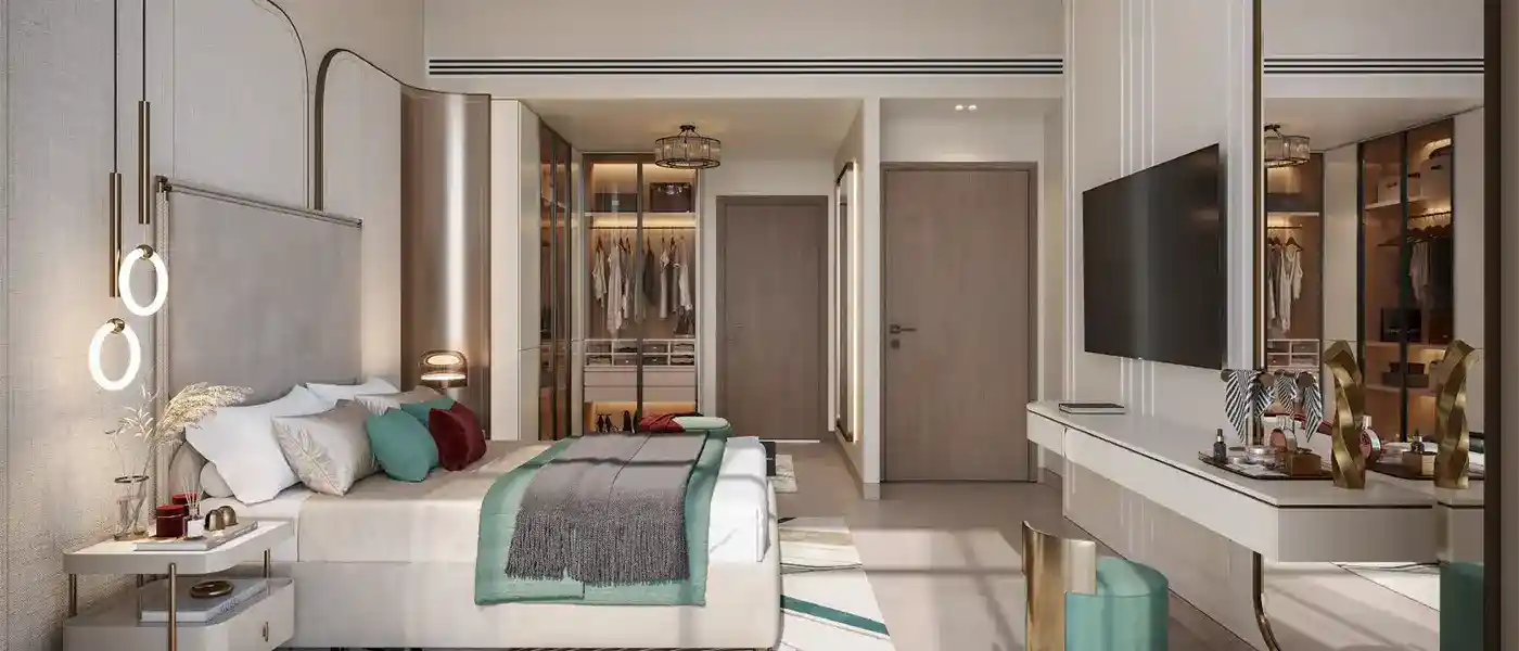 Stellar Axis, a contemporary apartment building in Dubai, features sleek design and vibrant surroundings.