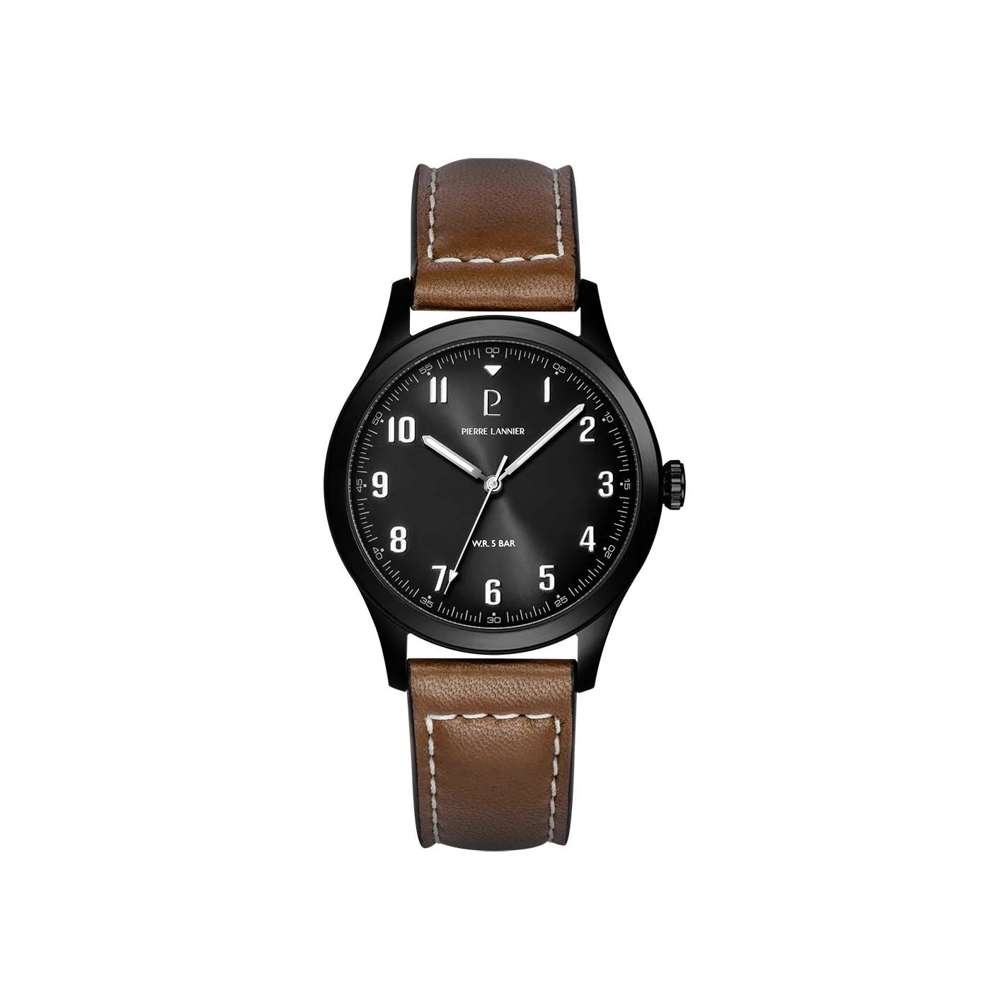 Montre Pierre Lannier Aviateur – Argenté Cuir