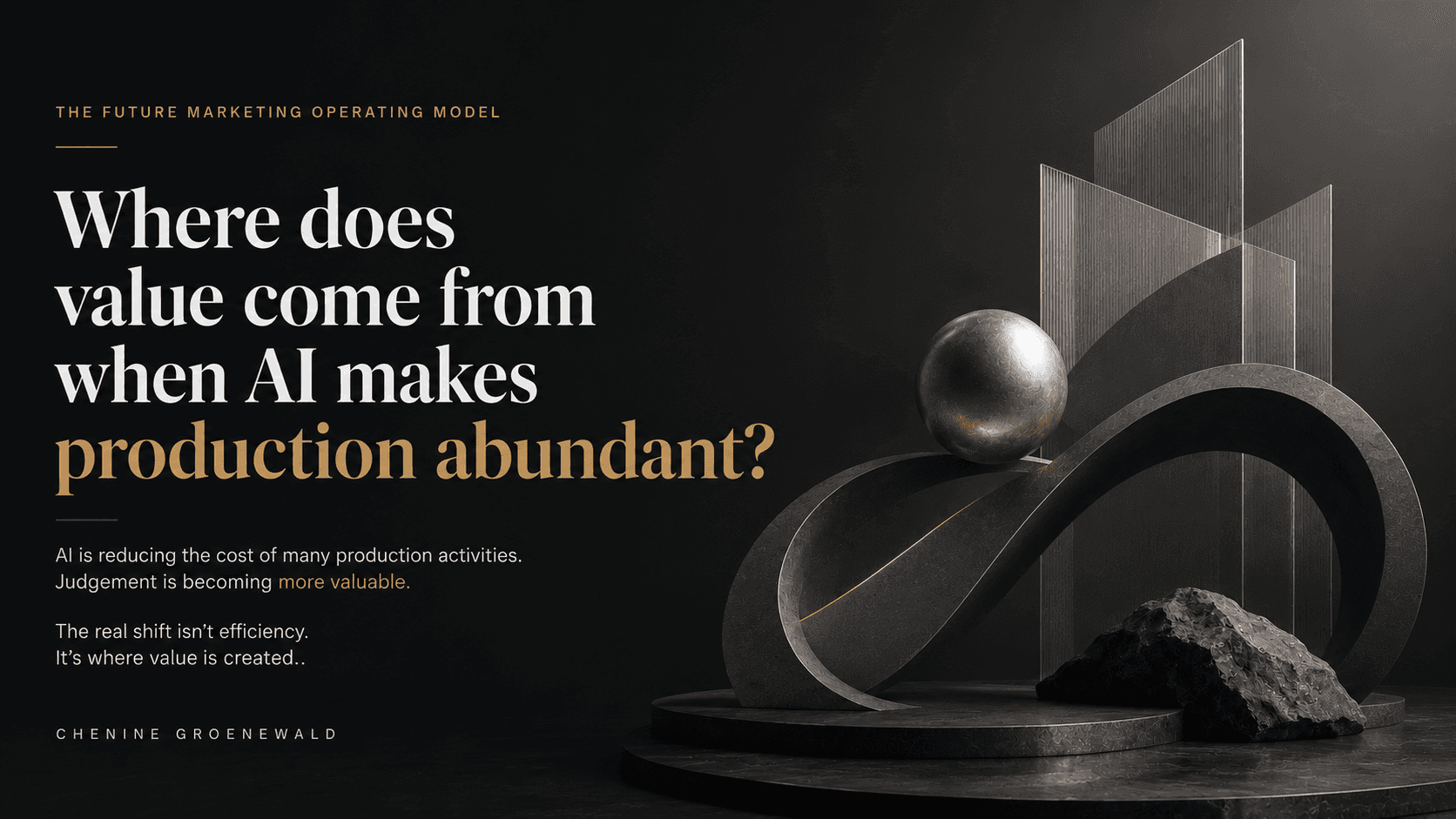 Abstract visual for AI and production abundance