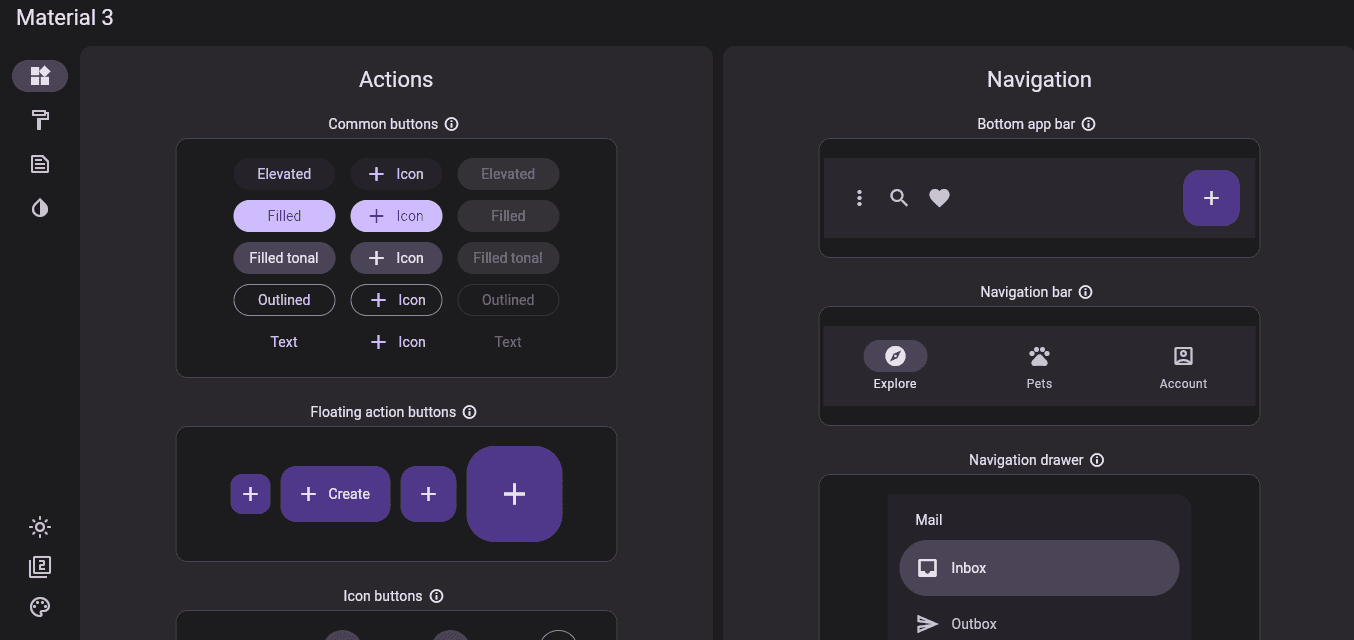Flutter material Design 3