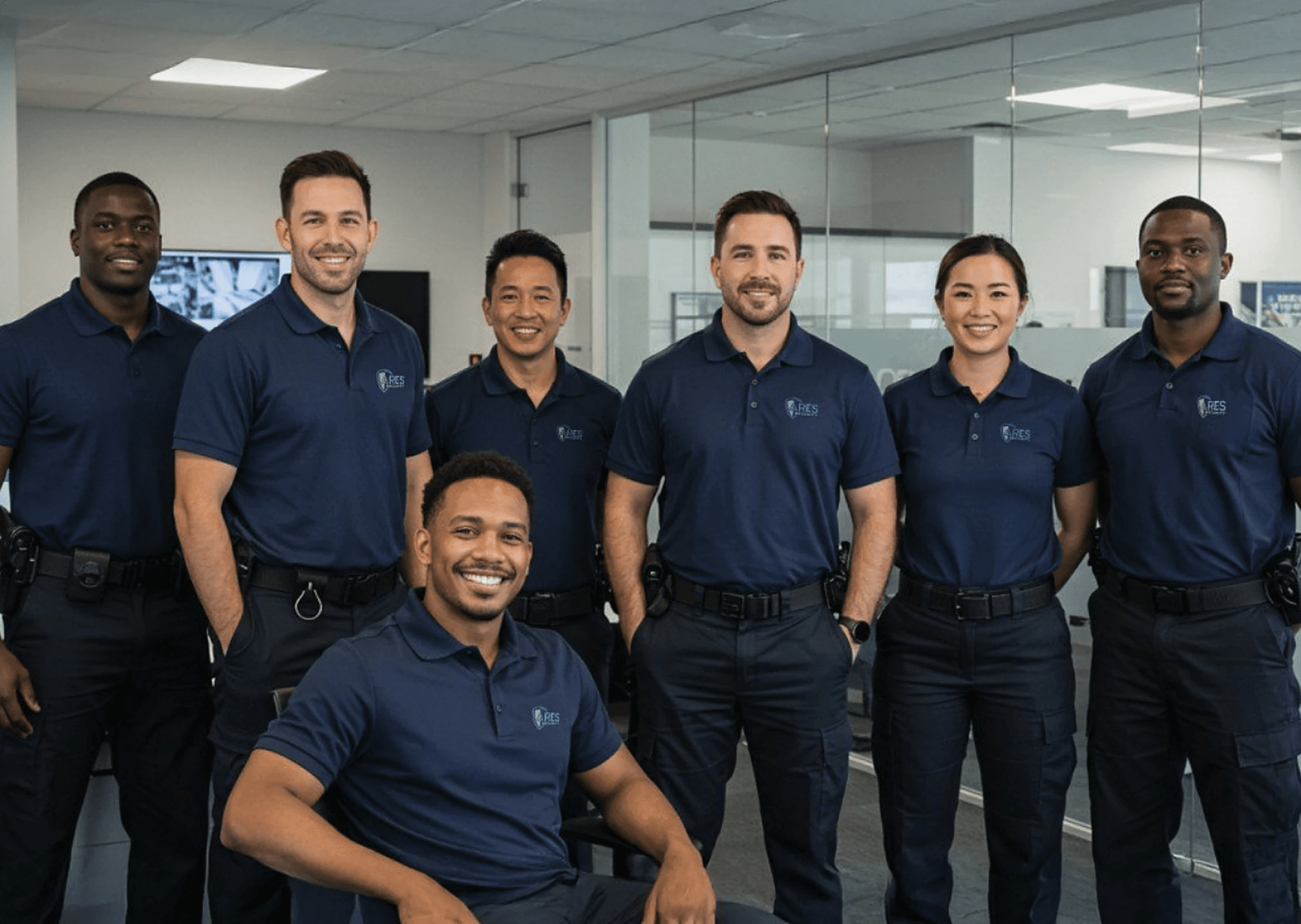 The Ares Security team in uniform