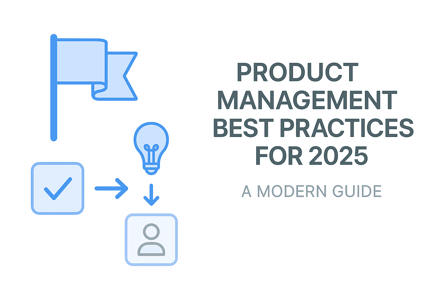 Modern product management dashboard illustration showing roadmap, feedback, collaboration, and outcome tracking components.