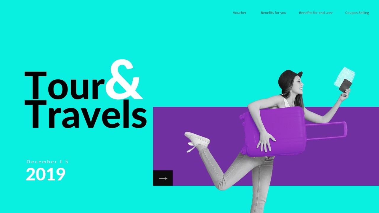 Dynamic Tour & Travels Promotional Slide Design