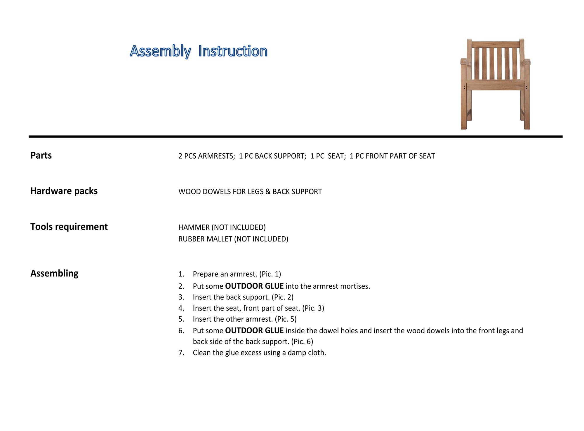 assembly instruction