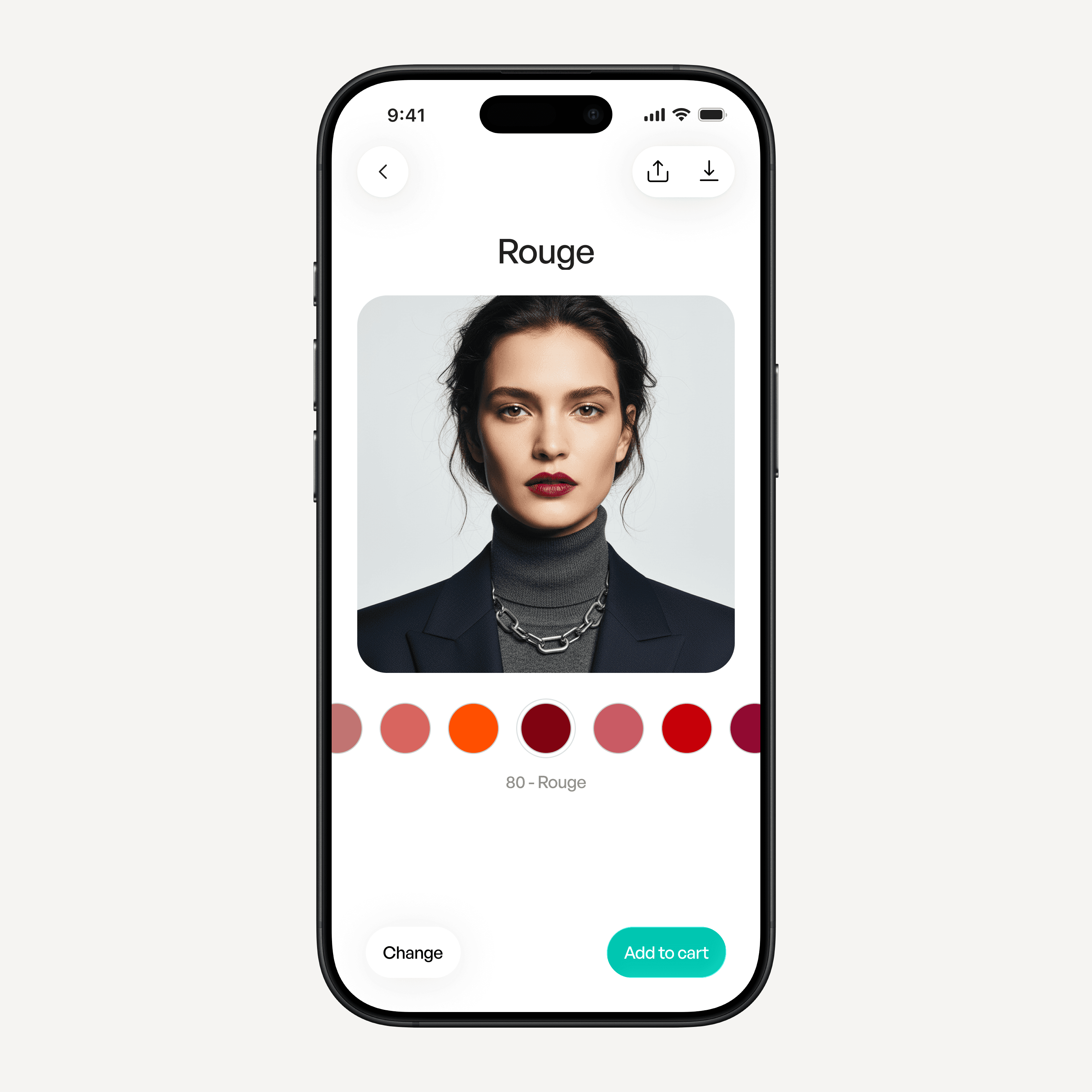 Rouge try-on experience using generative models