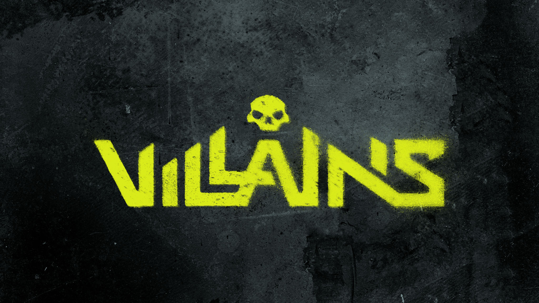 custom logo type done spray, paint style of the word villains