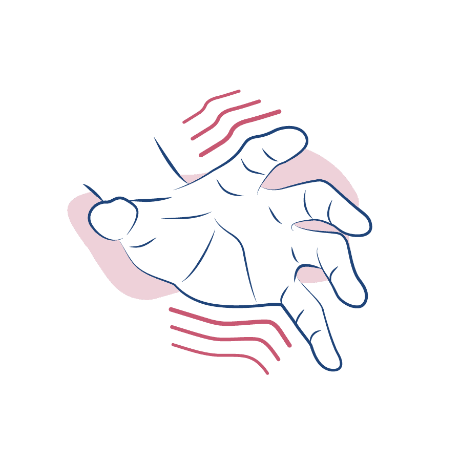 Ilustração de um homem de costas, com a parte da coluna sinalizada, representando a dor na região.