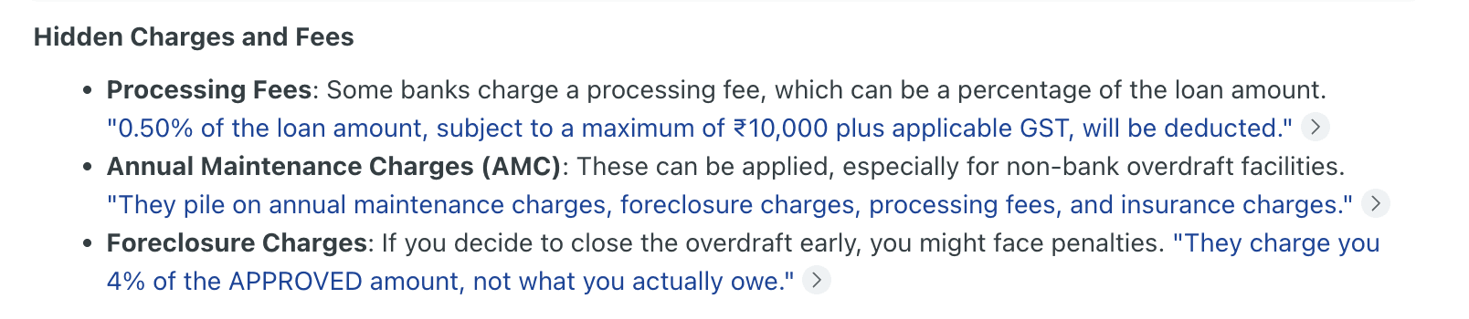 Infinity|Overdraft in banking