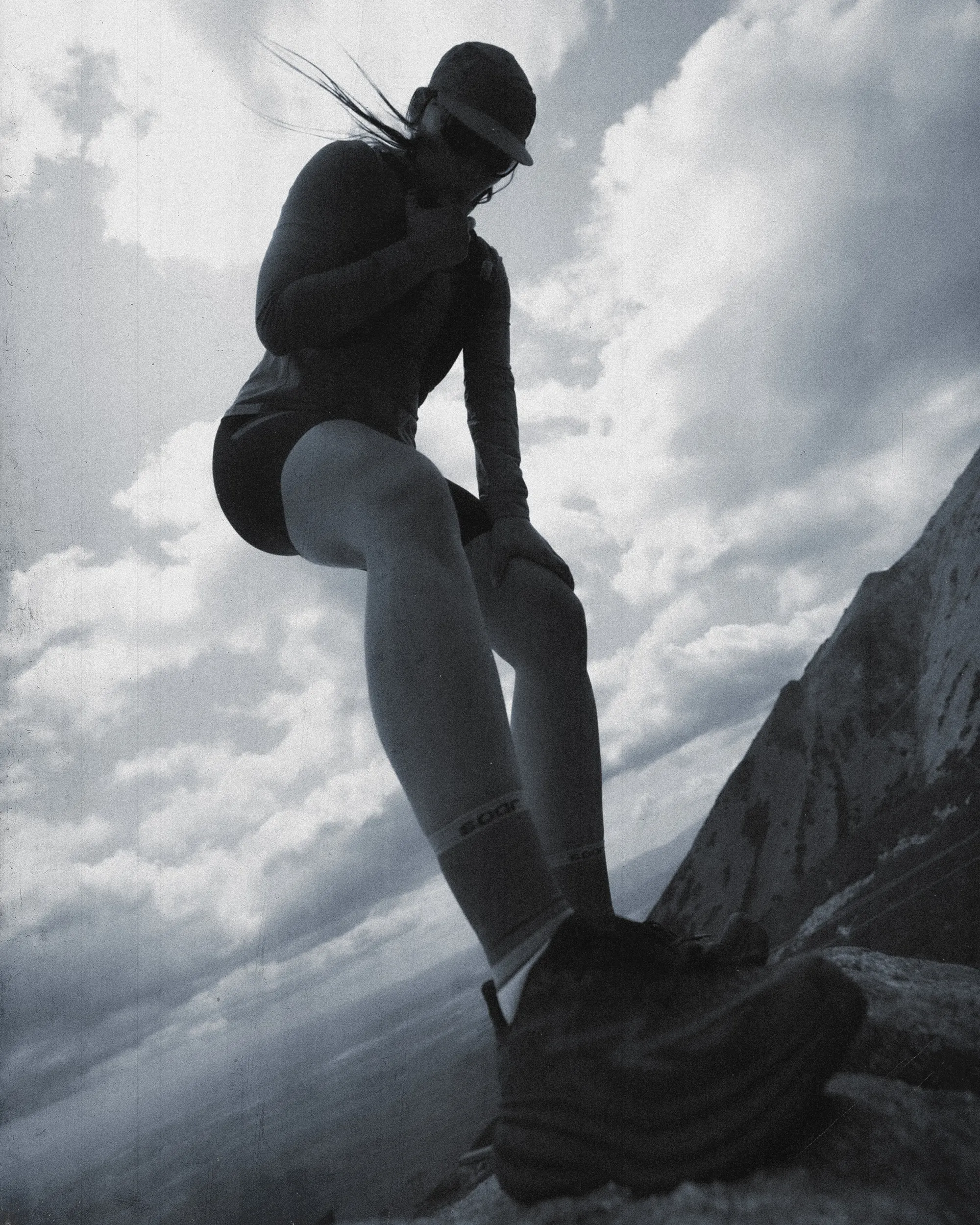 running woman taking a breath.