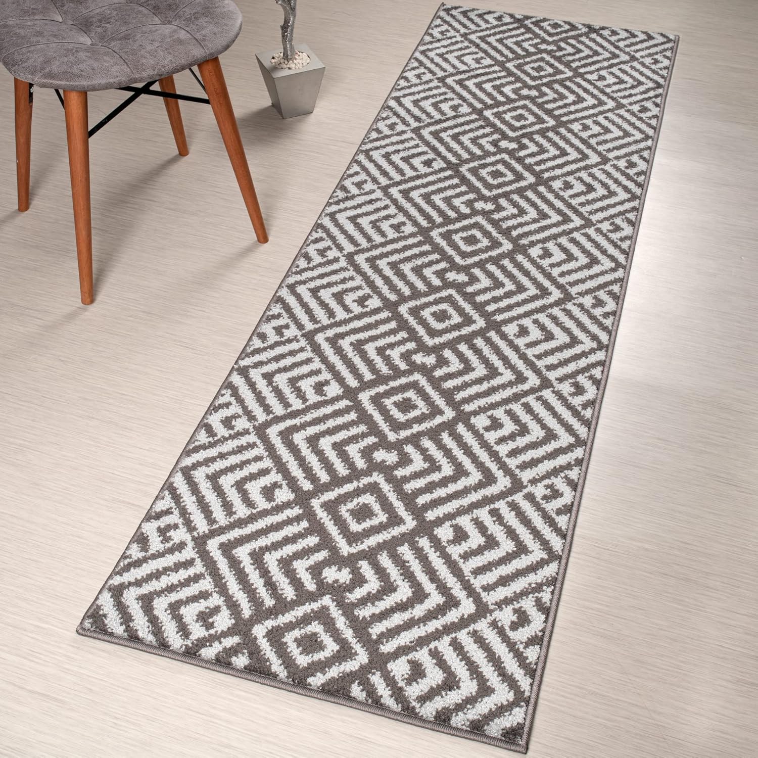 Chevron runner rug brings elegance and charm to any space.