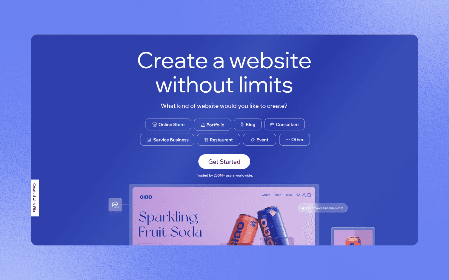Wix homepage glorify