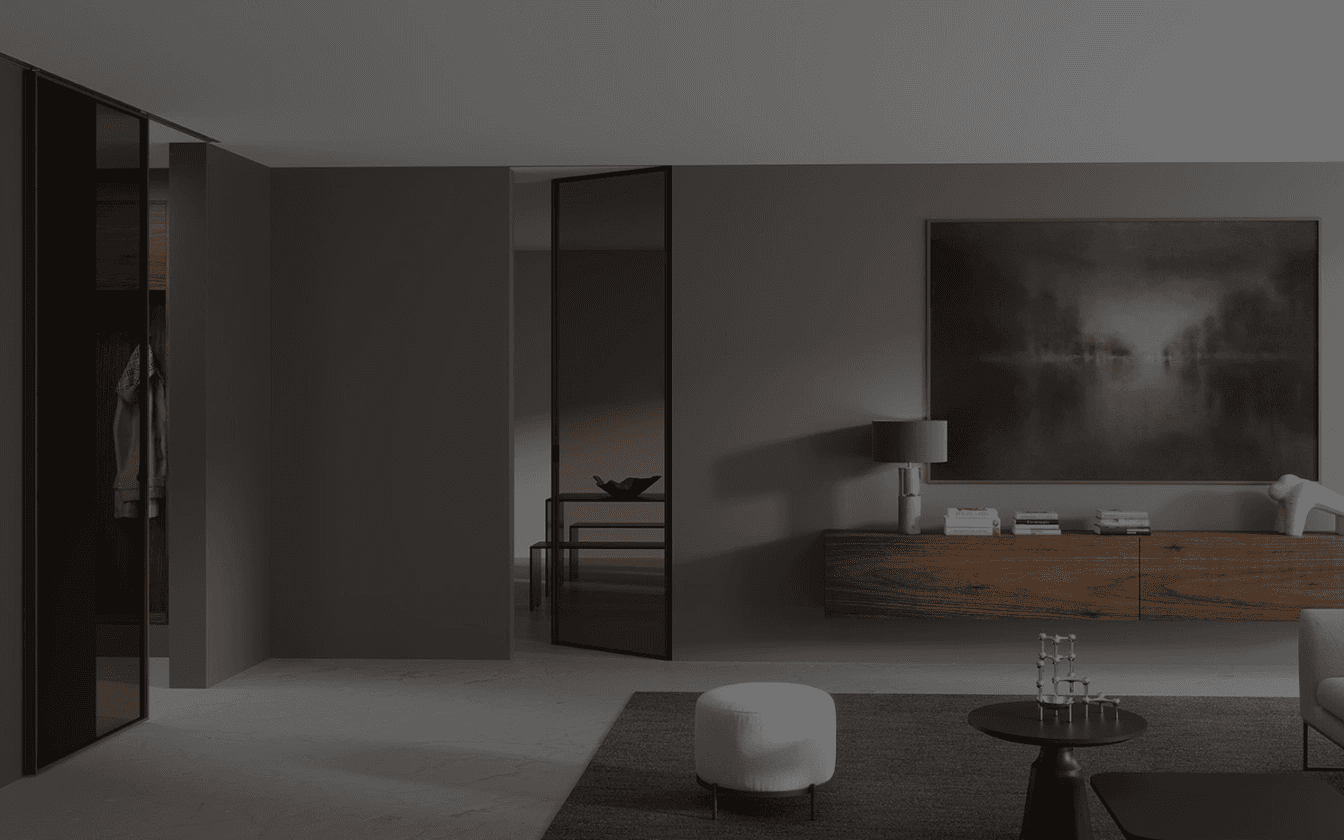 Innentür in modernem Wohnzimmer