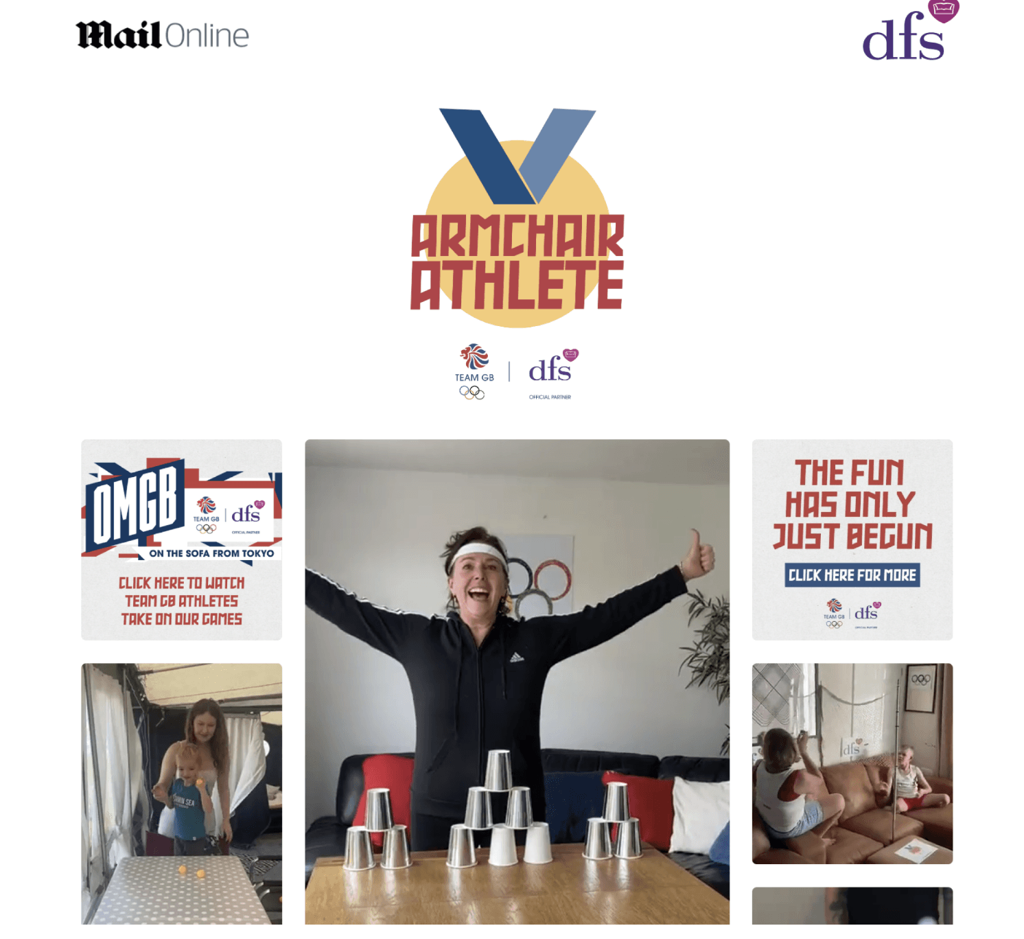 DFS Gallery embedded on Mail Online microsite