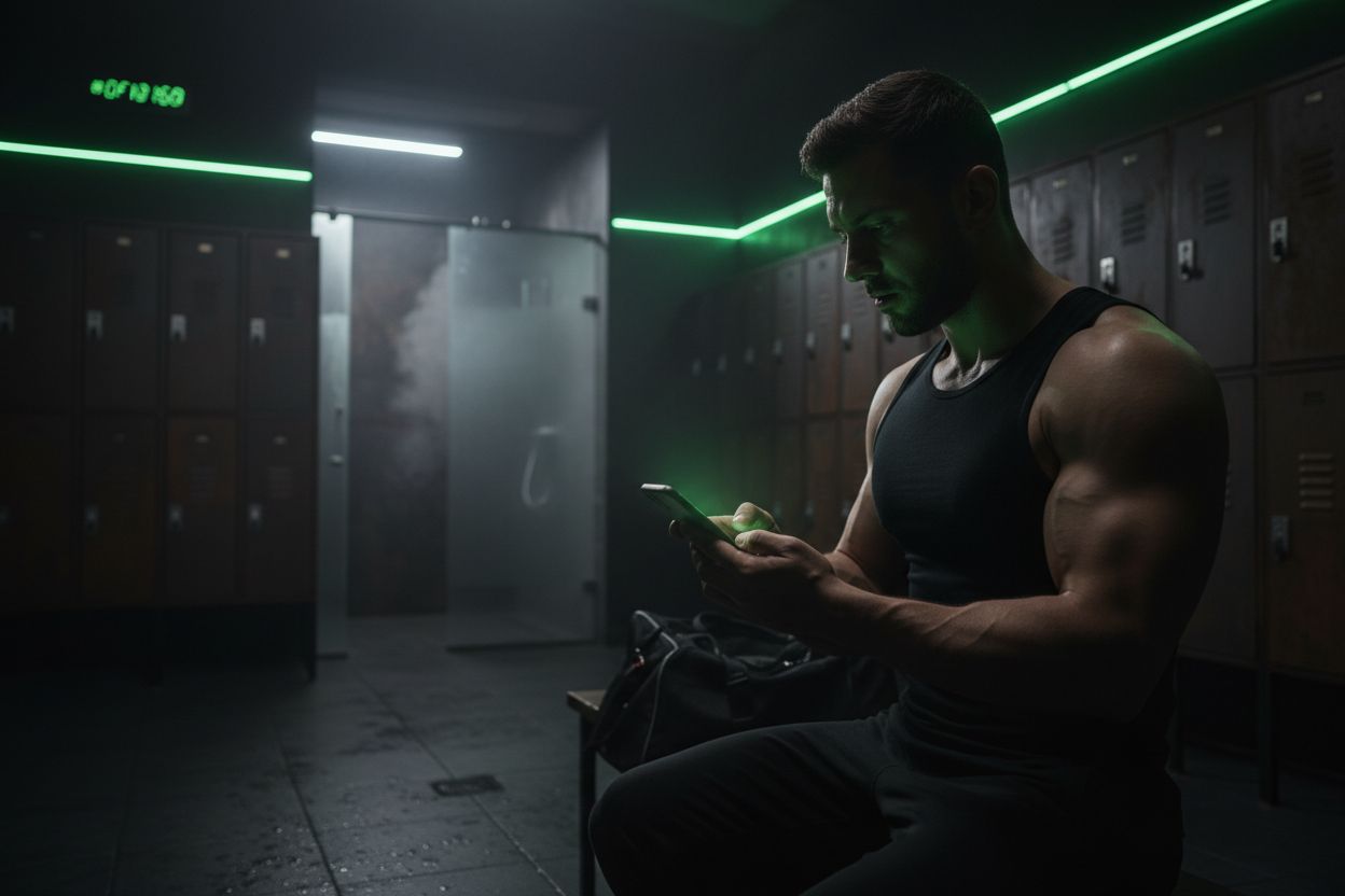 Persona revisando un plan de entrenamiento en el móvil