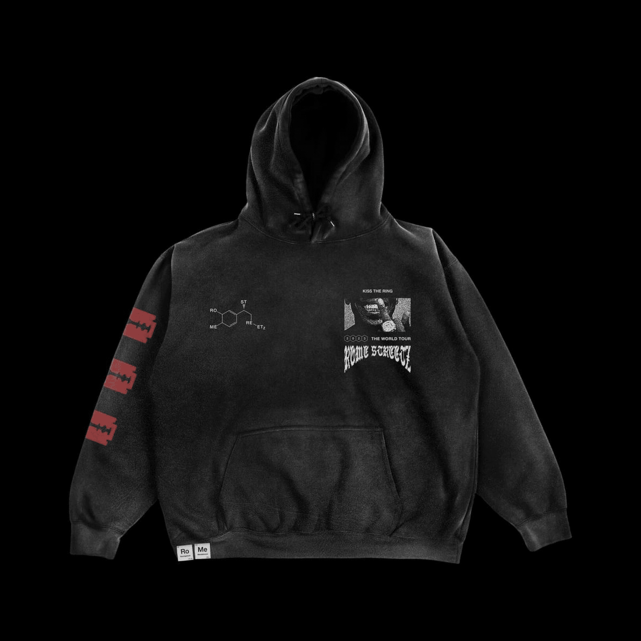 Hoodie with the design for the tour