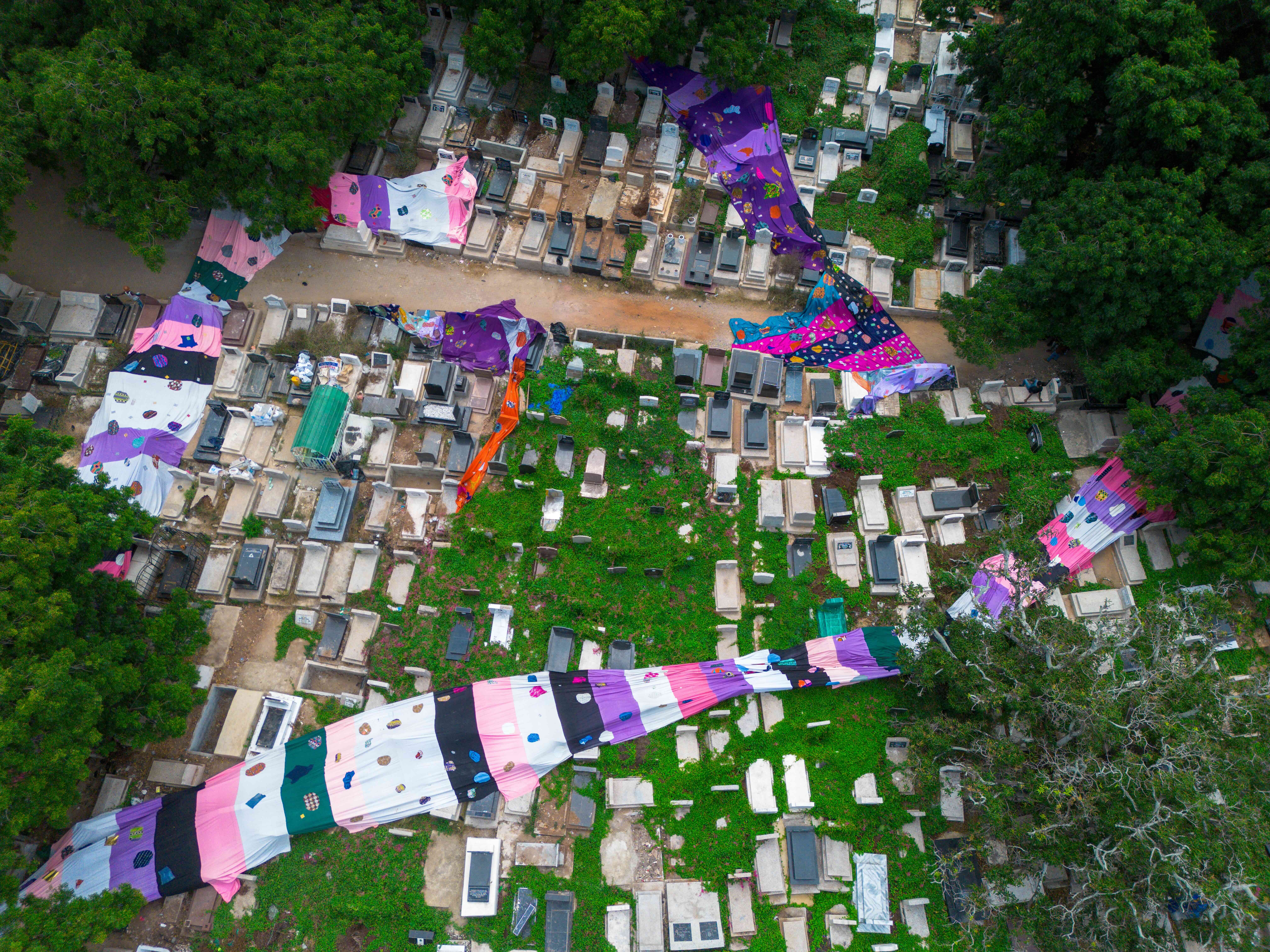 HOW TO HEAL A B-R-O-K-E-N WORLD – Cemetery of Belongings, Emmanuel Aggrey Tieku, Osu Cemetery, Accra, Ghana, uncommissioned, 2025