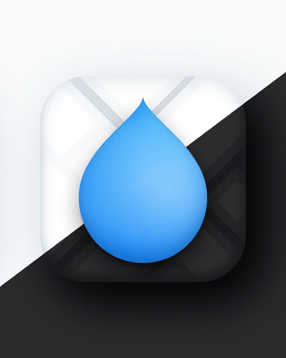 A preview of an app icon design for an app that helps you find city water fountains.