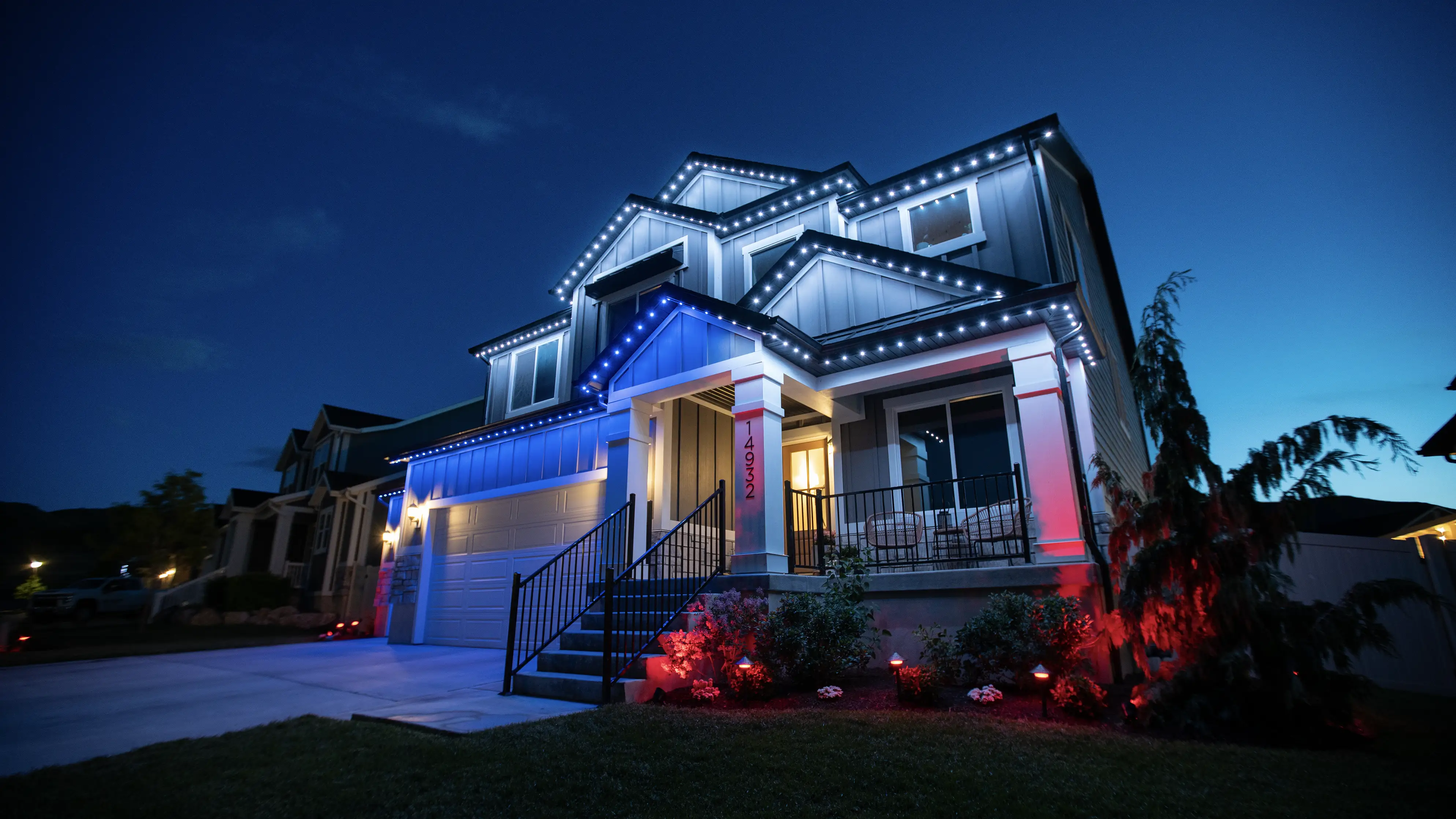 Large estate with summer LED display