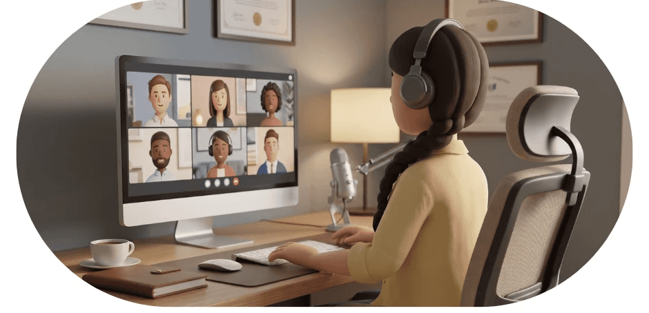 Personne qui passe du recrutement