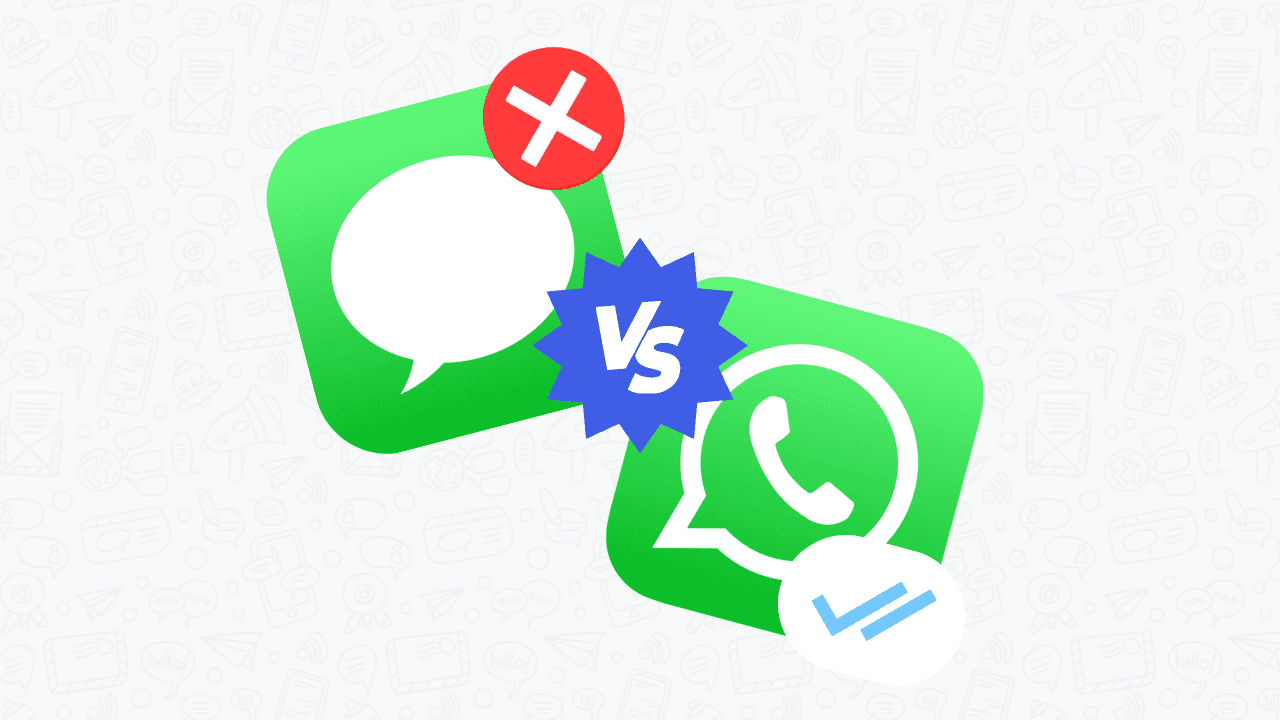 Whatsapp versus de normale SMS app