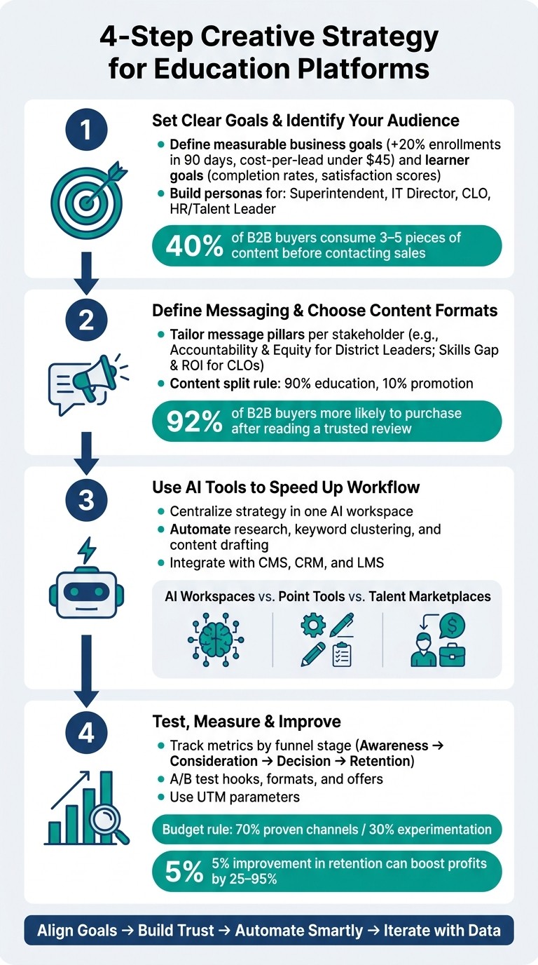 4-Step Creative Strategy Framework for Education Platforms