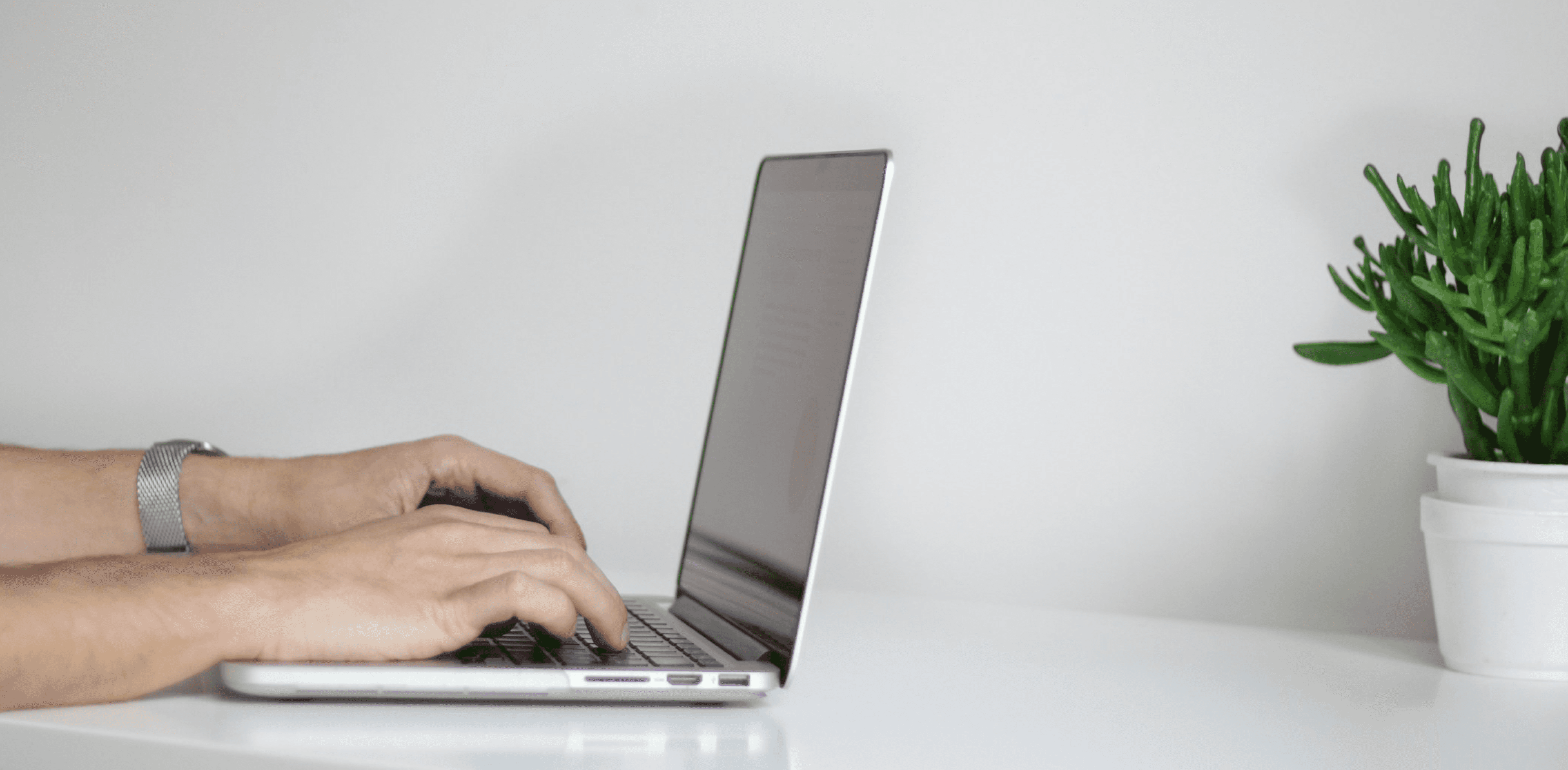 Cover: Clean work environment with laptop