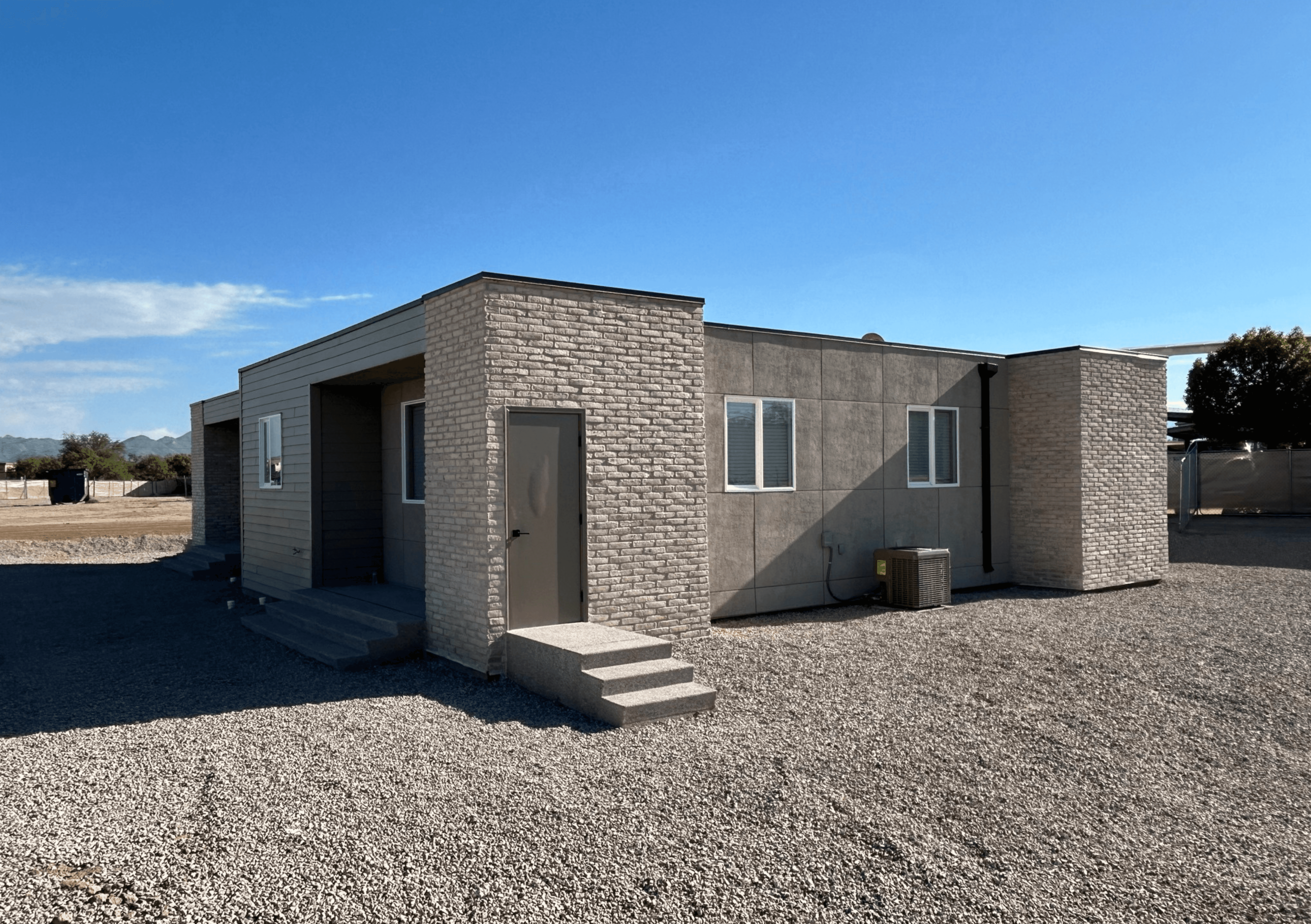 A modular home in the desert.