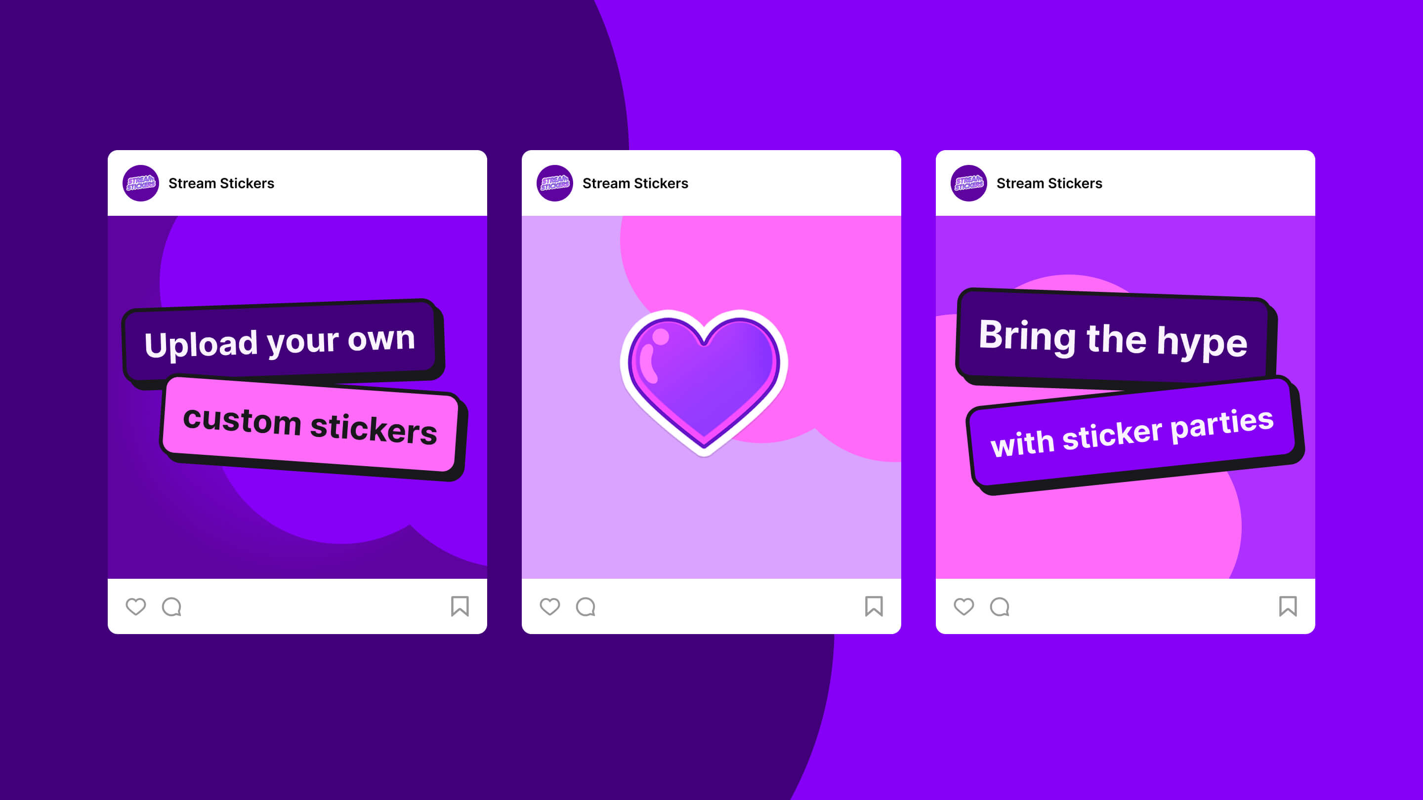 Stream Stickers social graphic design UK