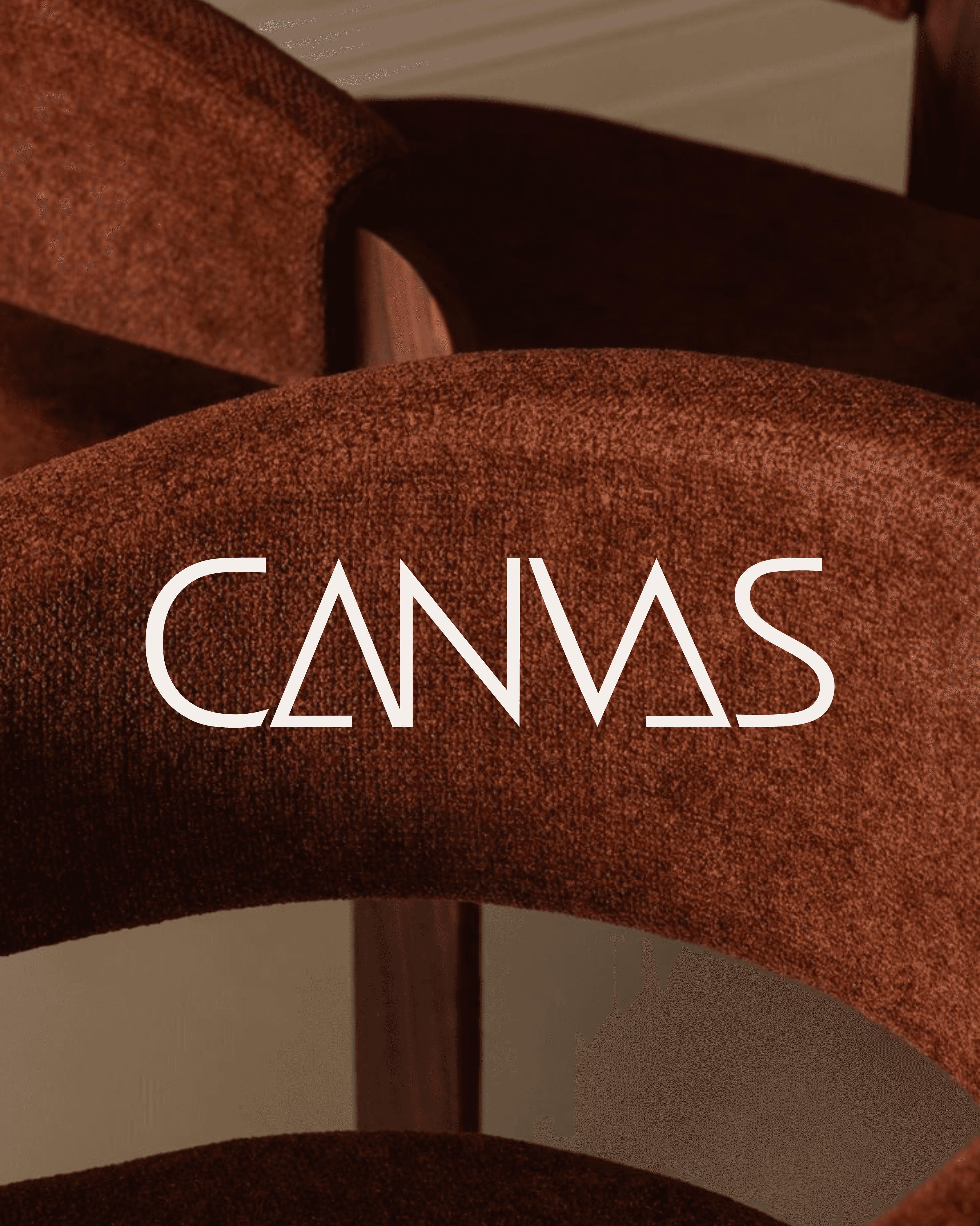 Canvas House Lagos brand identity for African art and culture space featuring bold sans serif wordmark and geometric concentric “C” submark inspired by African patterns, contemporary cultural house branding and creative community hub design by Atelier Jovae