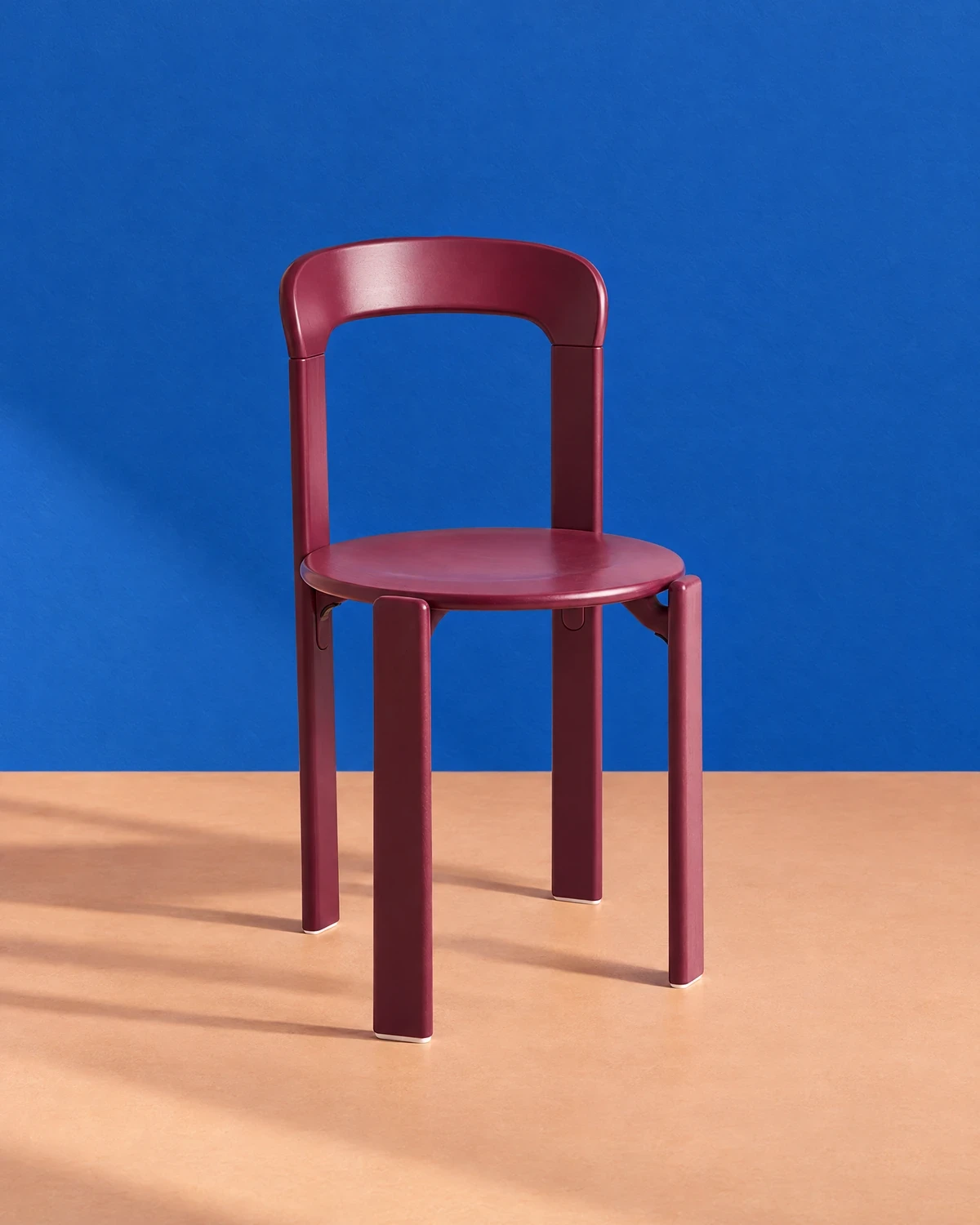 Independent concept, not commissioned or endorsed: HAY Rey chair, grape red