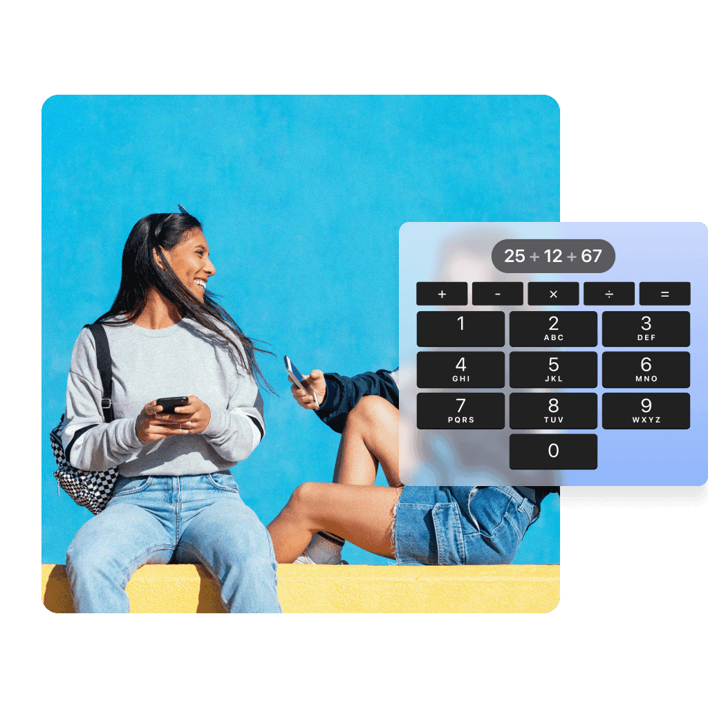 Built-in calculator for group expenses
