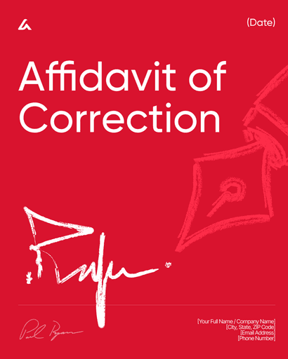 Affidavit of Correction