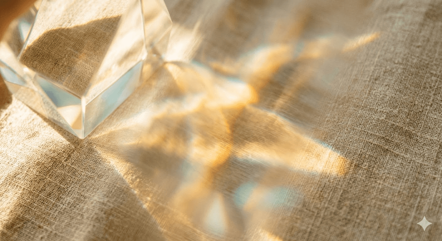 light through a glass prism