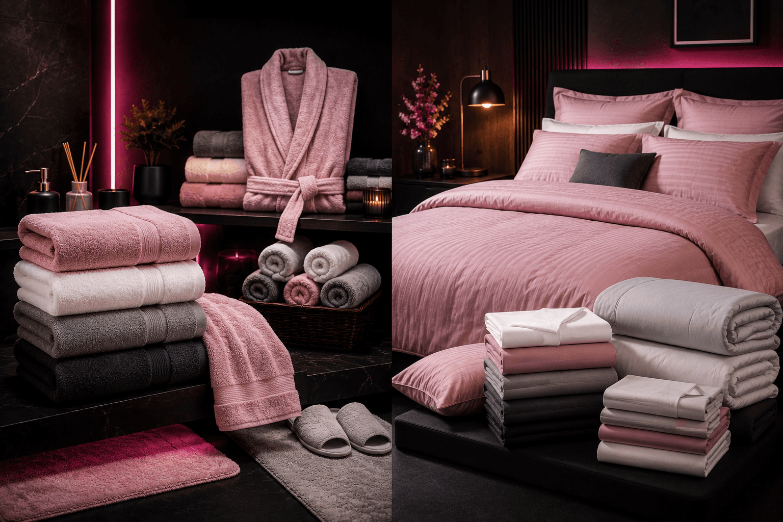 Linge de lit dans une chambre élégante