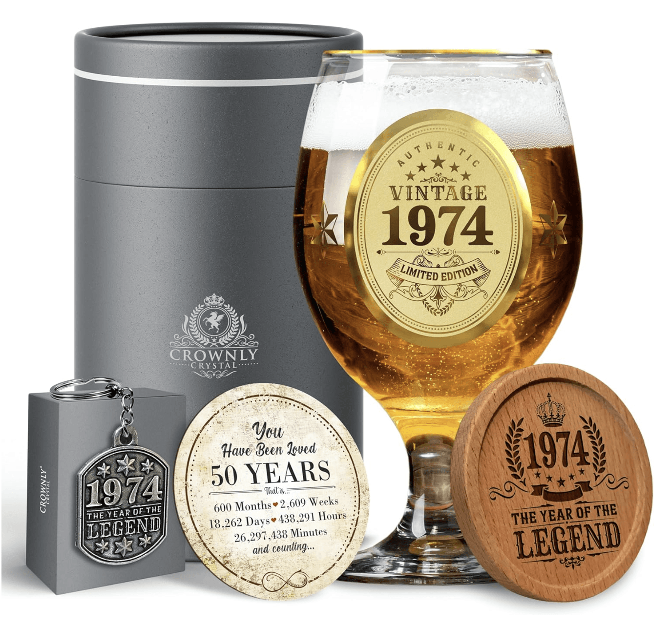 Personalised Beer Glass For Men