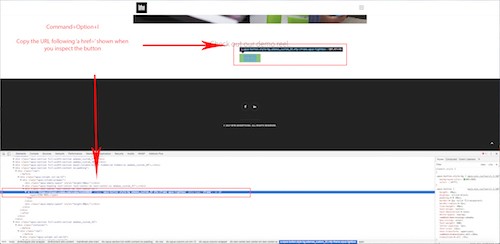 Click URL Button Inspect with Google Tag Manager