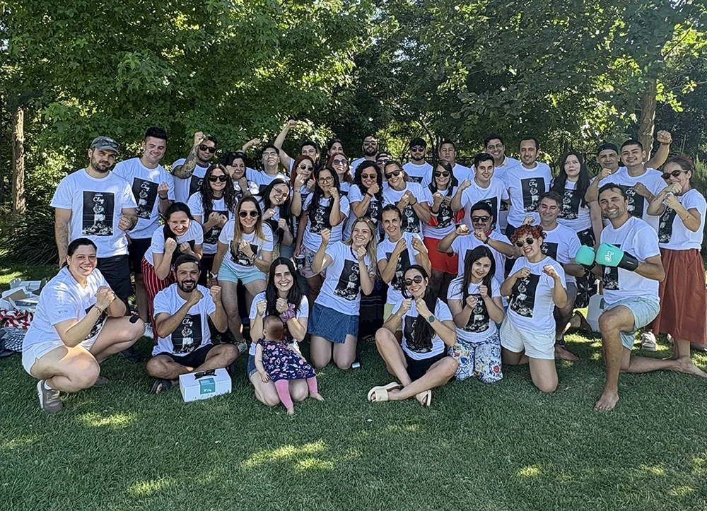 Team Clay en la fiesta de fin de año en Los Andes.