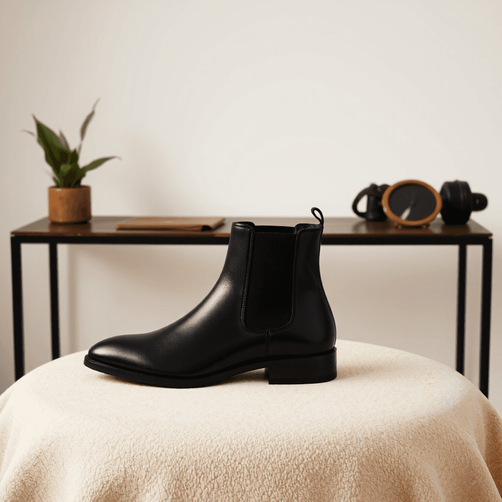 product photography of chelsea boot