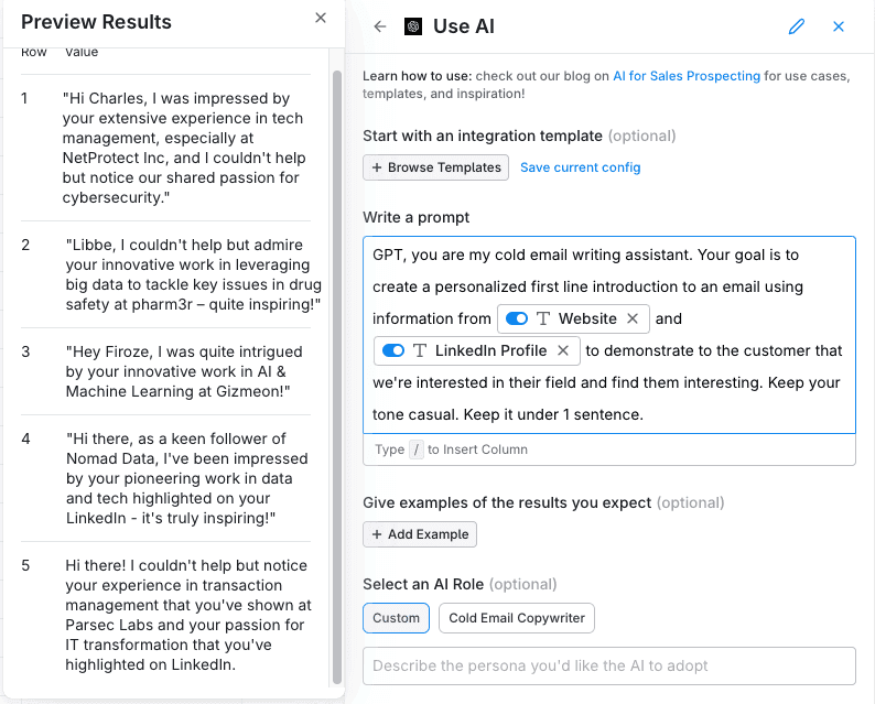 cold email writing assistant