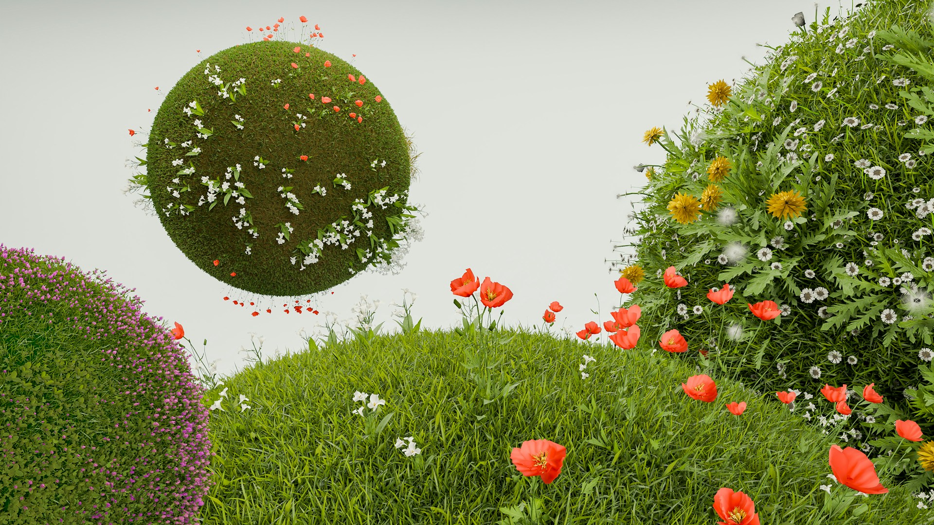 image of a futuristoc garden