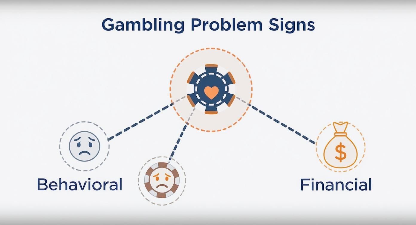 Infographic about how to help someone with gambling addiction