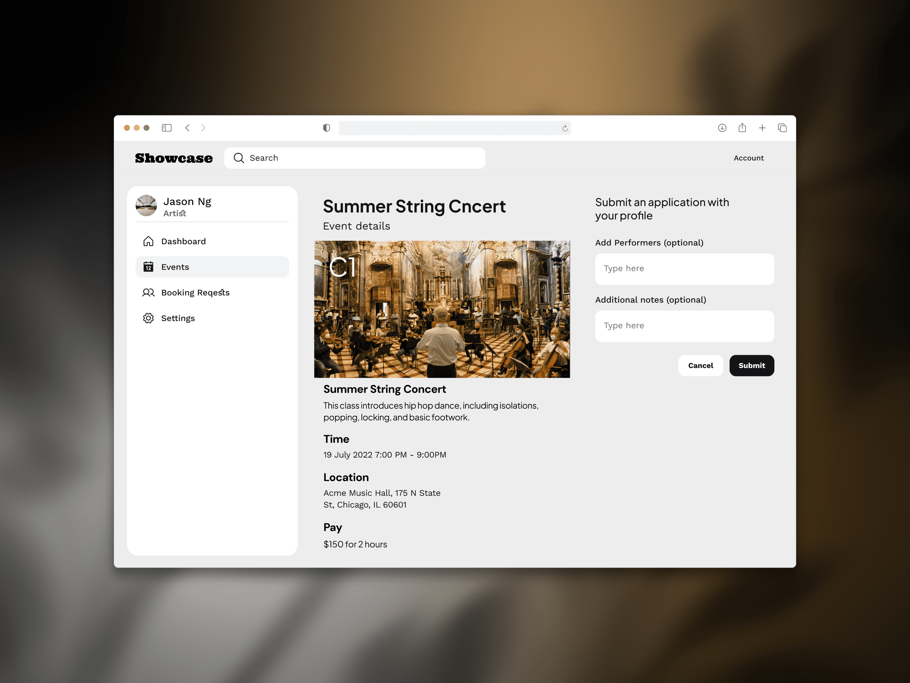 The top half of a screen of a mobile device