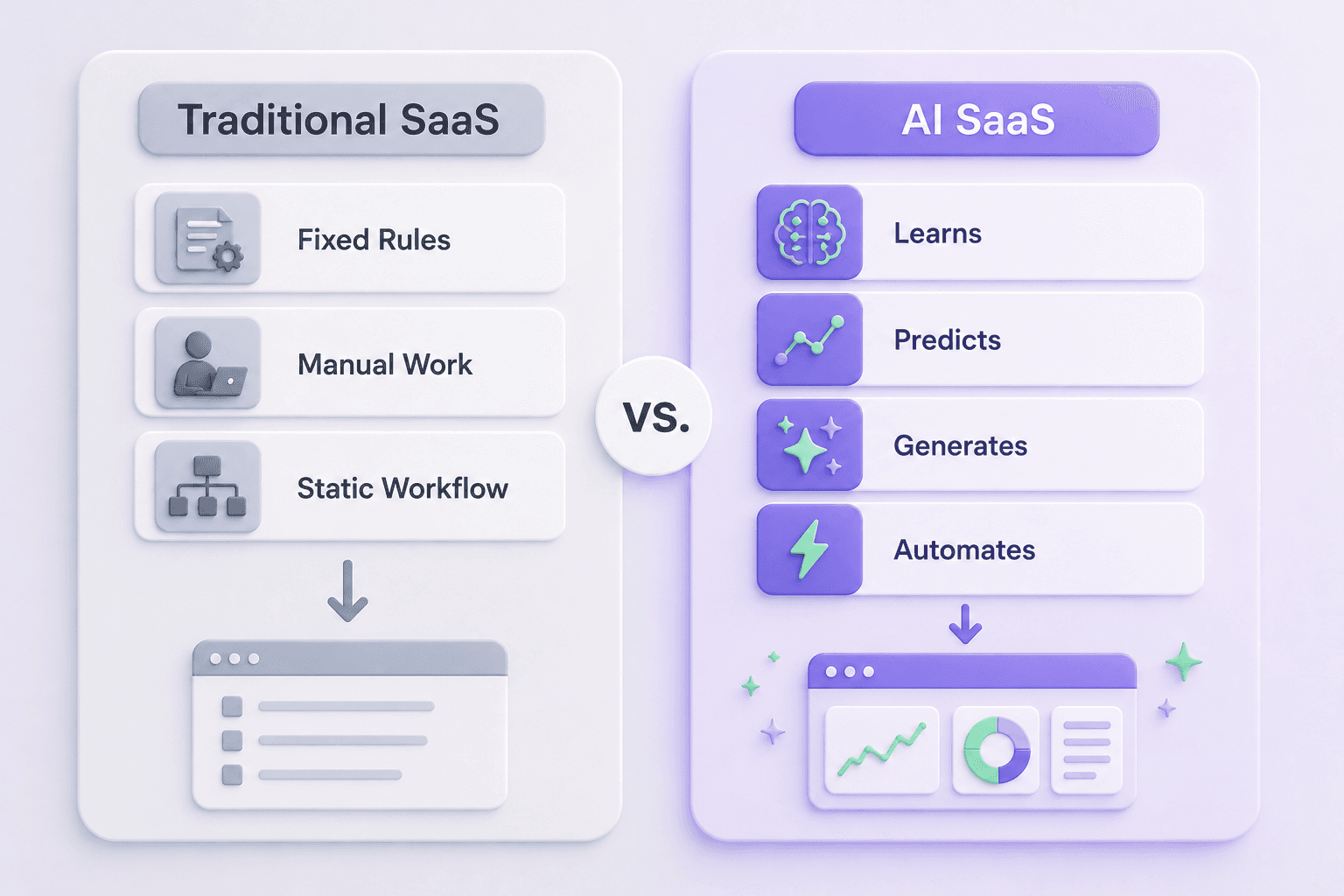 AI SaaS vs Traditional SaaS